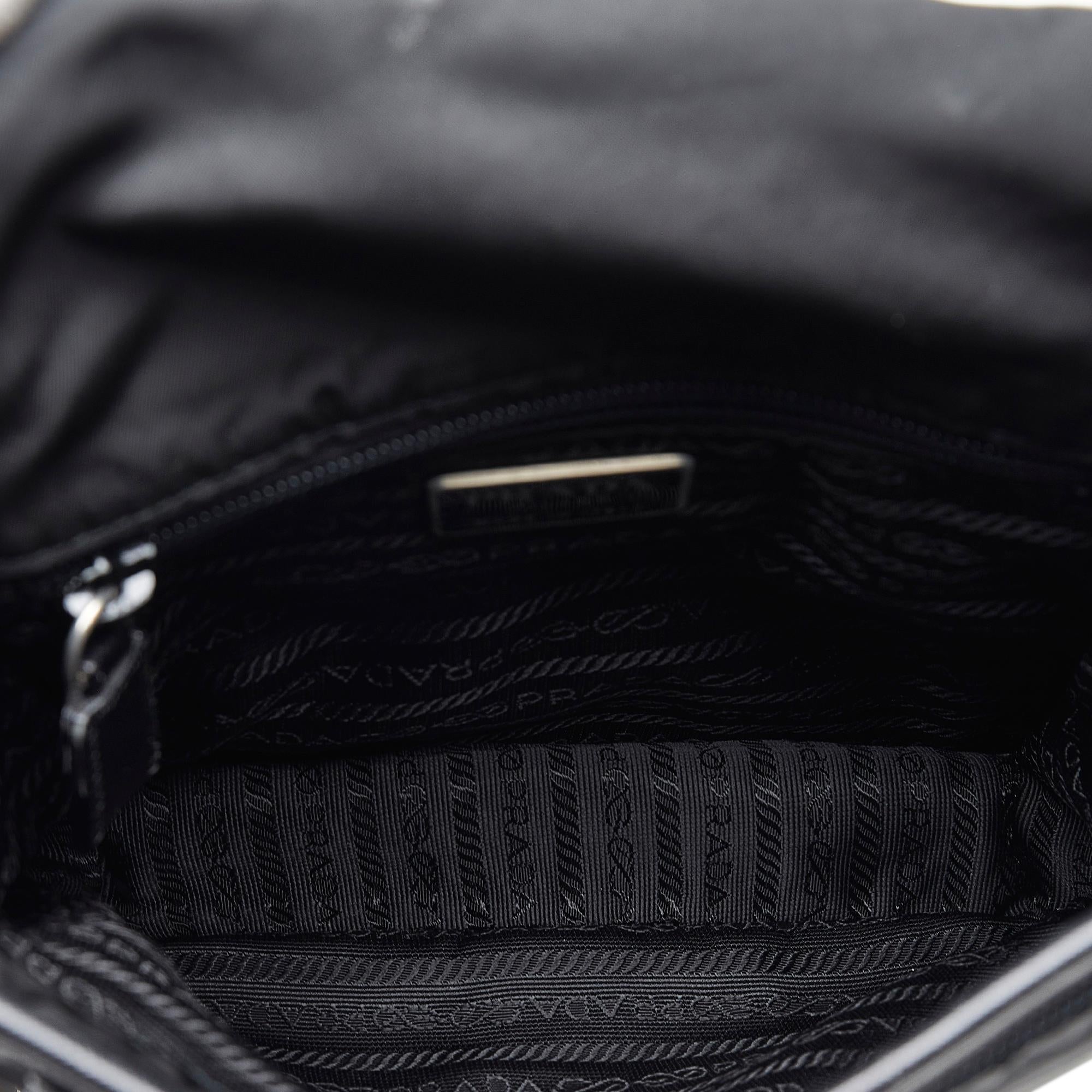 Prada Tessuto Buckle Messenger Bag
