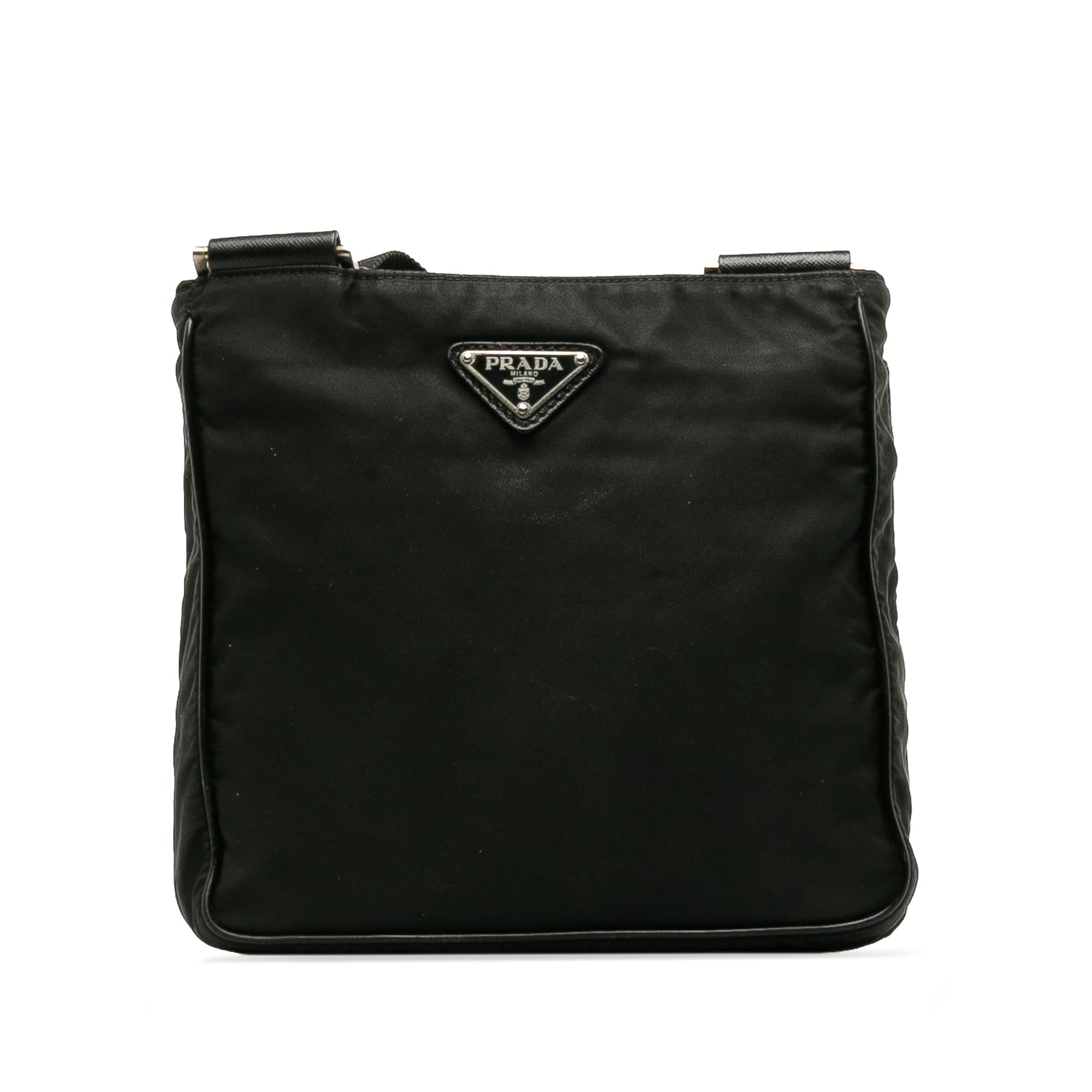 Prada Tessuto Buckle Messenger Bag