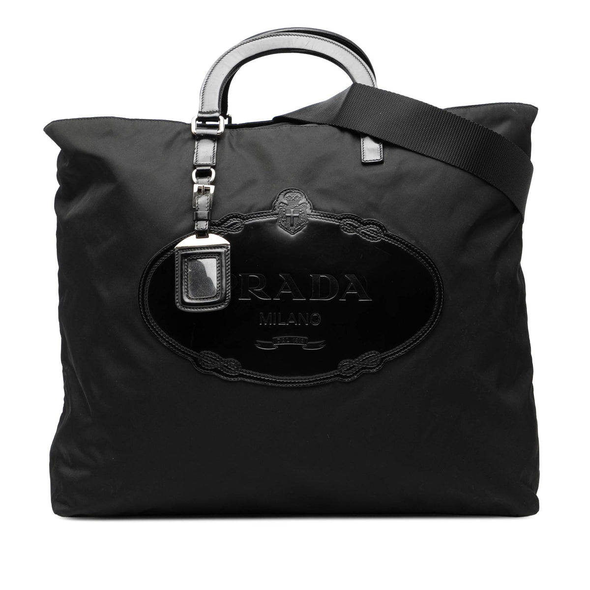 Prada Tessuto Canapa Logo Satchel
