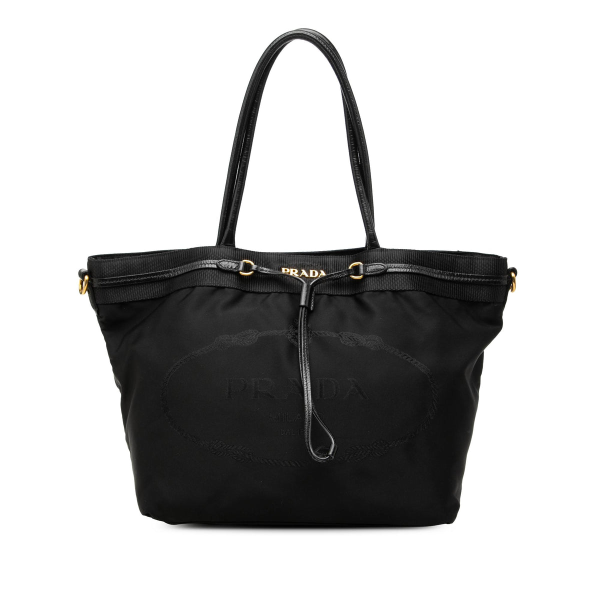 Prada Tessuto Canapa Logo Satchel