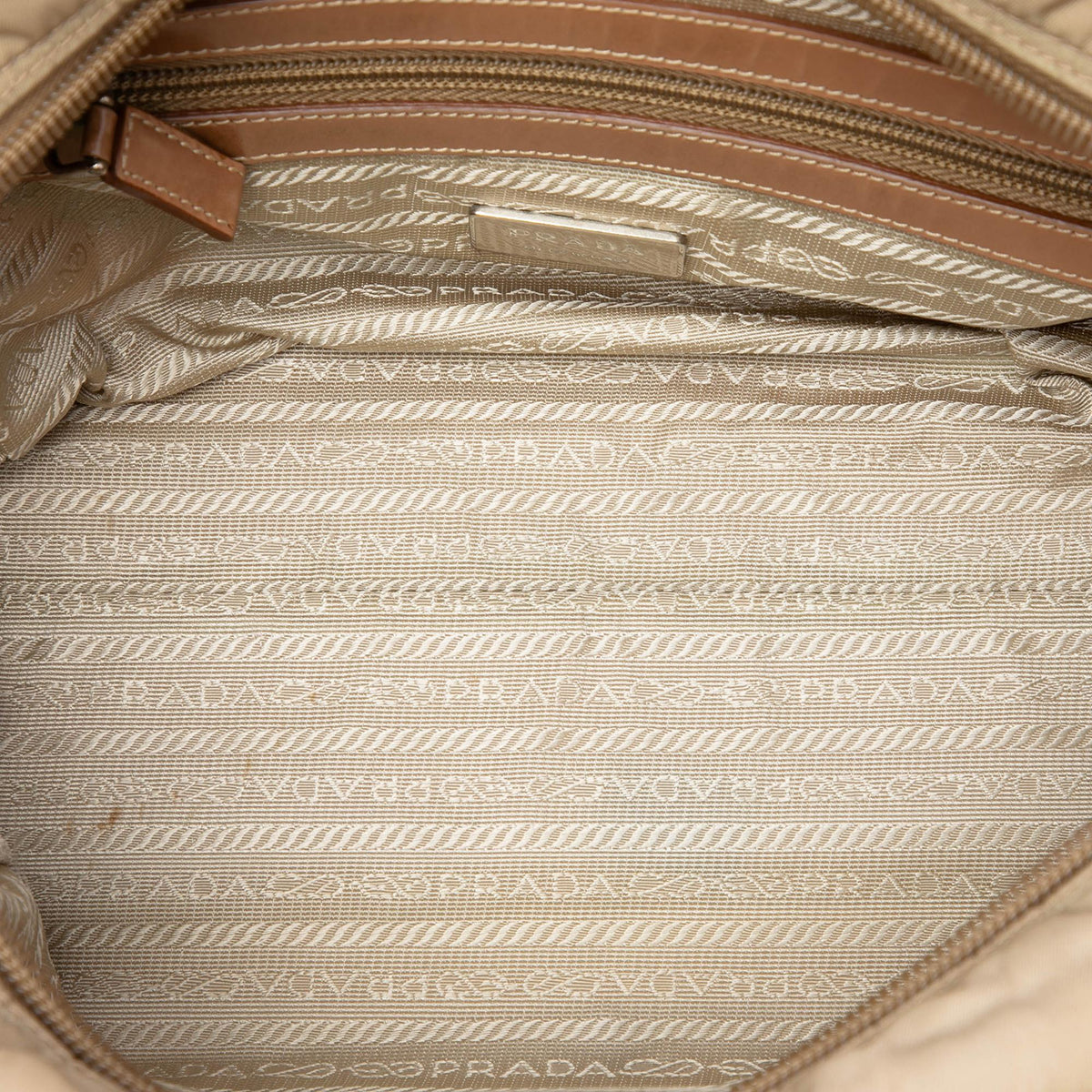Prada Tessuto Canapa Logo Shoulder Bag
