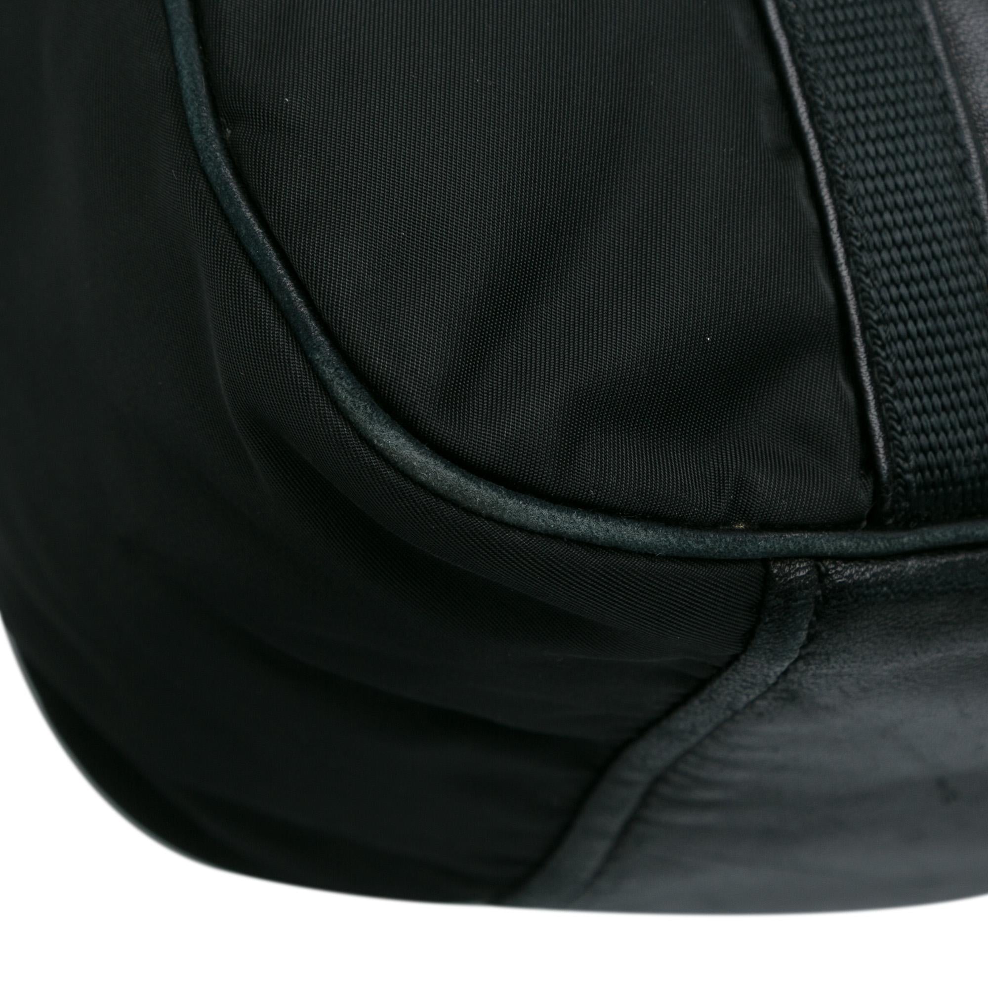 Prada Tessuto City Calf Trimmed Buckle Hobo (SHG-xswi3t)