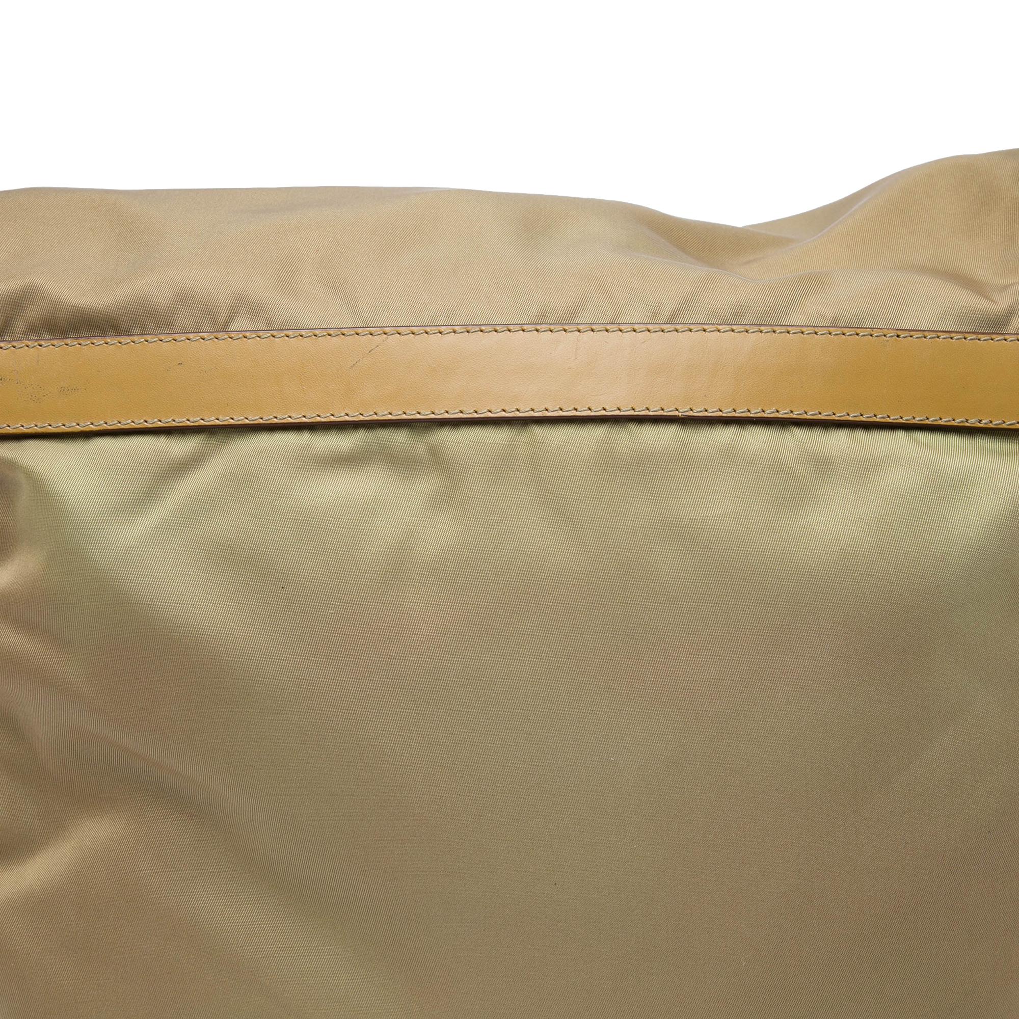 Prada Tessuto Double Buckle Messenger Bag
