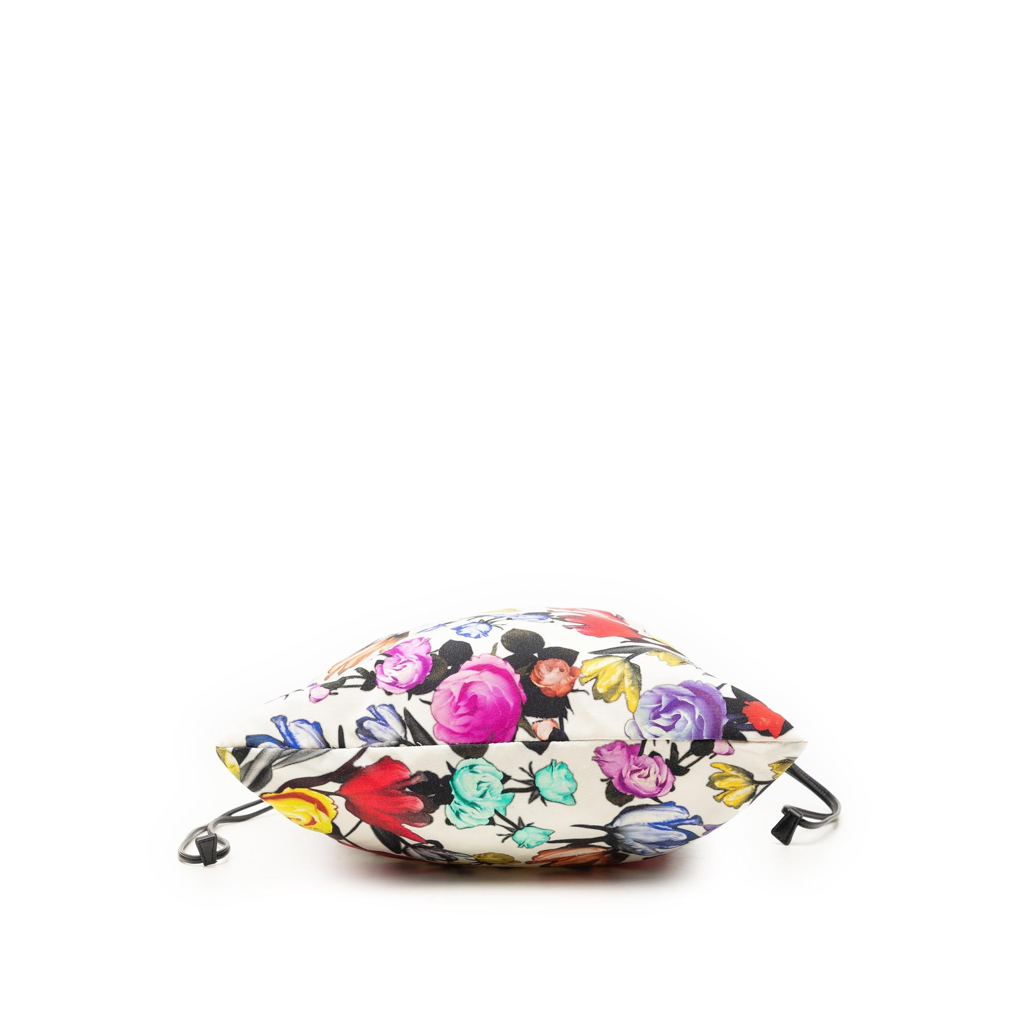 Prada Tessuto Floral Drawstring Pouch
