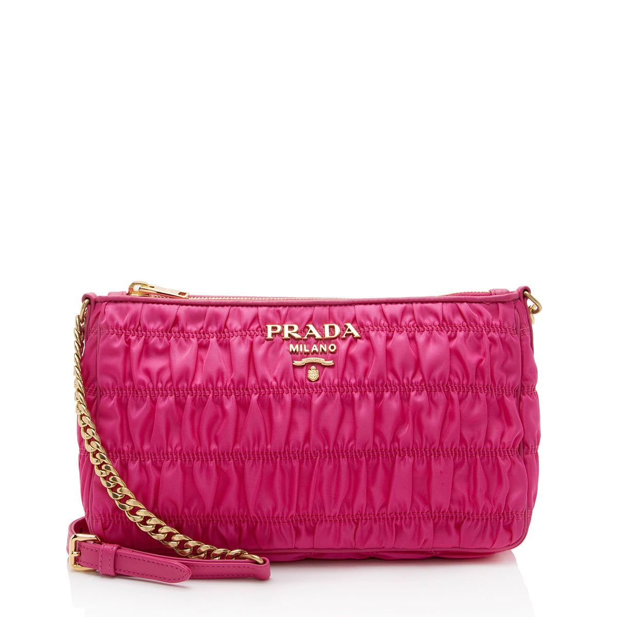 Prada Tessuto Gaufre Chain Crossbody (SHF-pZKYn2)