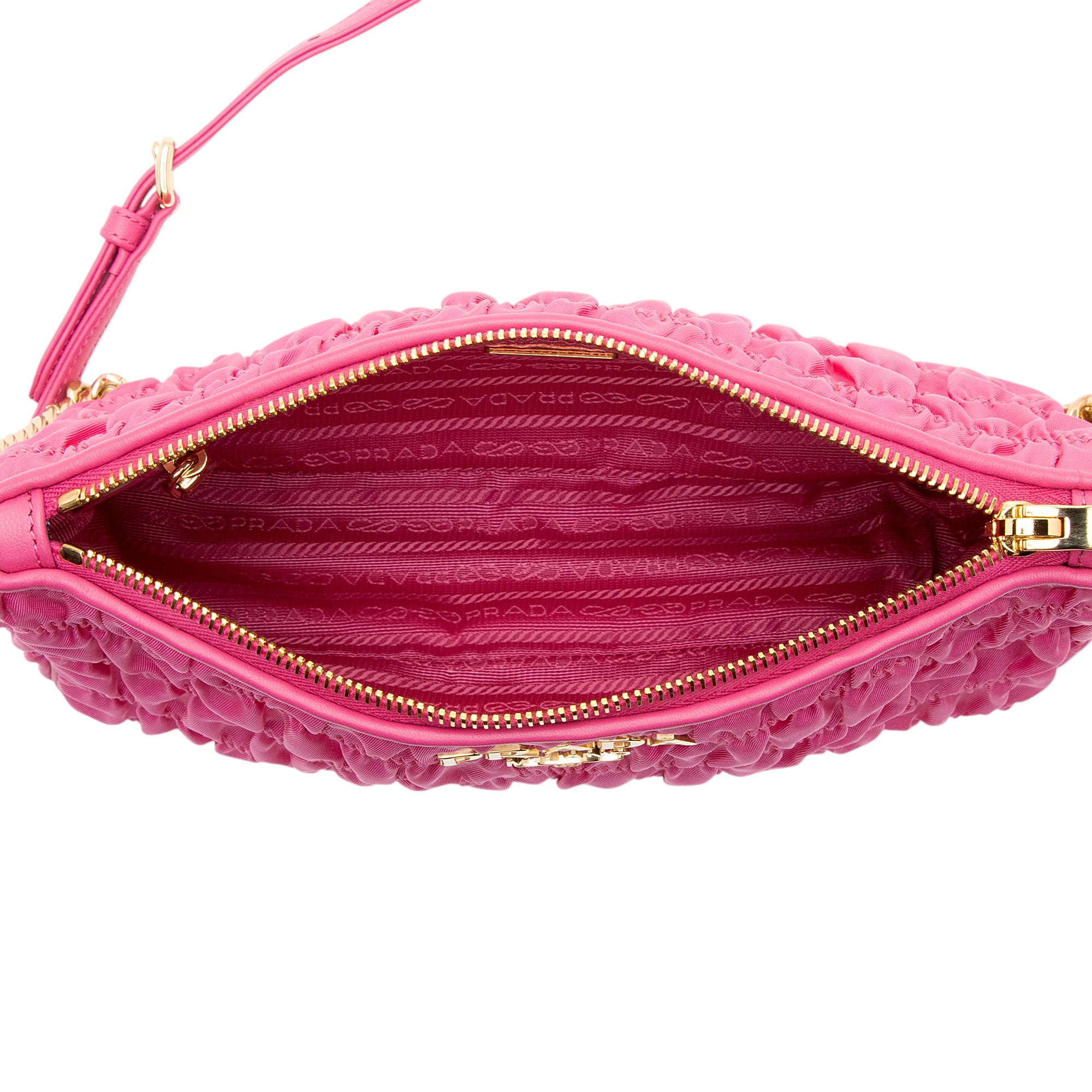Prada Tessuto Gaufre Chain Crossbody (SHF-pZKYn2)
