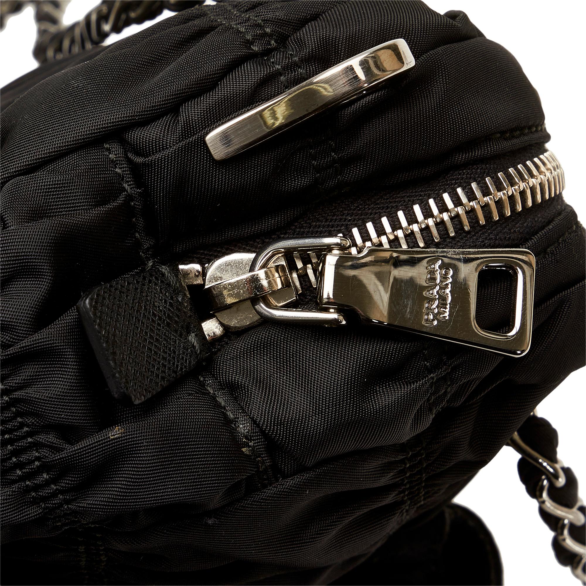 Prada Tessuto Gaufre Chain Satchel (SHG-FCxtXs)