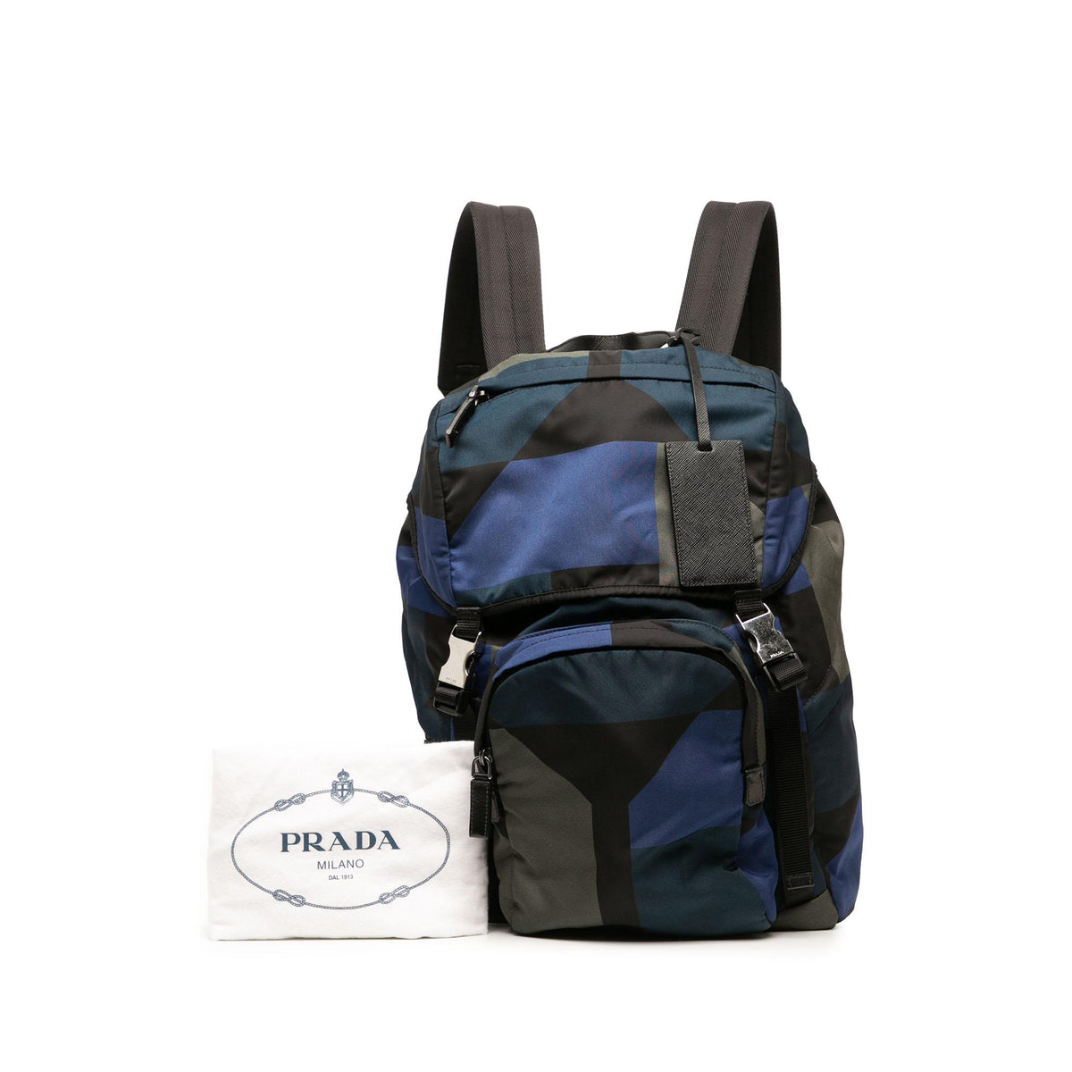 Prada Tessuto Geometric Backpack
