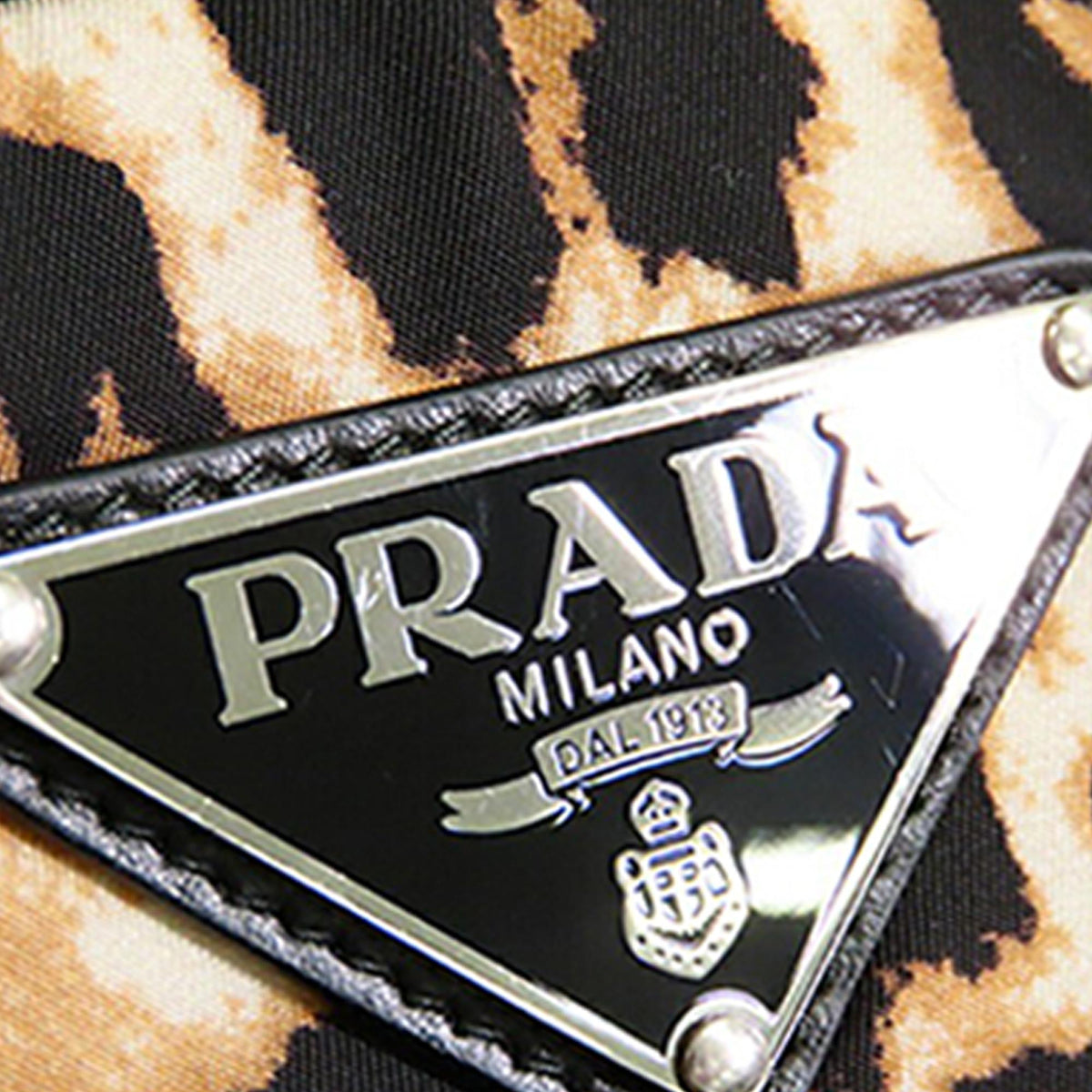 Prada Tessuto Leopard Print Belt Bag