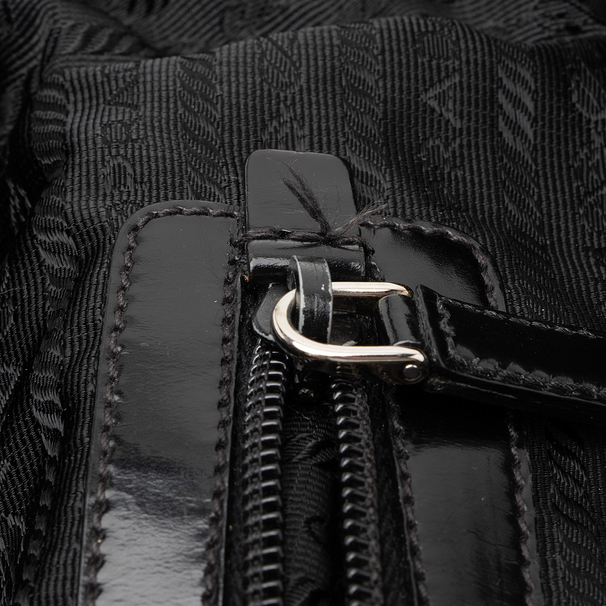 Prada Tessuto Logo Bauletto Satchel (SHF-23040)