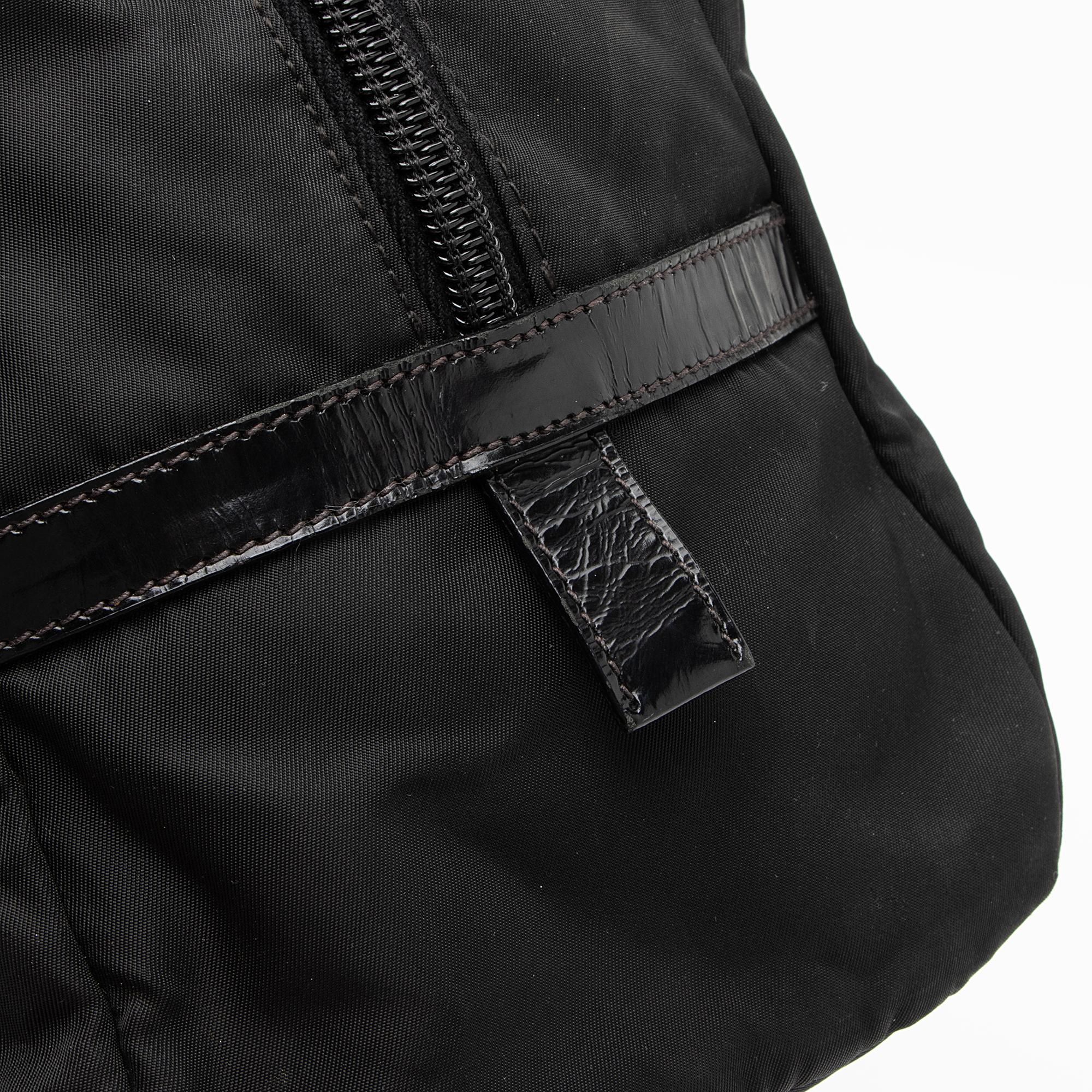 Prada Tessuto Logo Bauletto Satchel (SHF-23040)