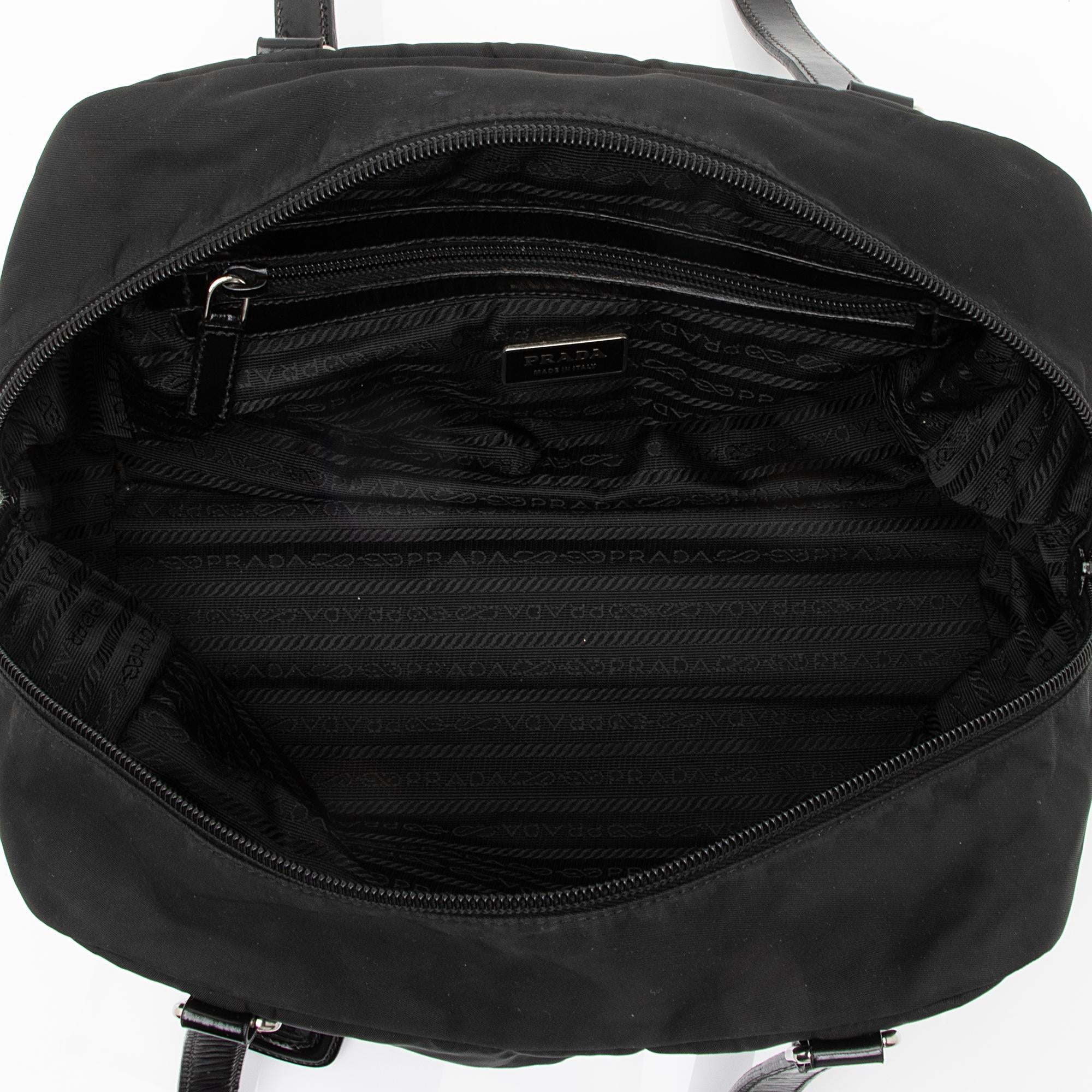 Prada Tessuto Logo Bauletto Satchel (SHF-23040)