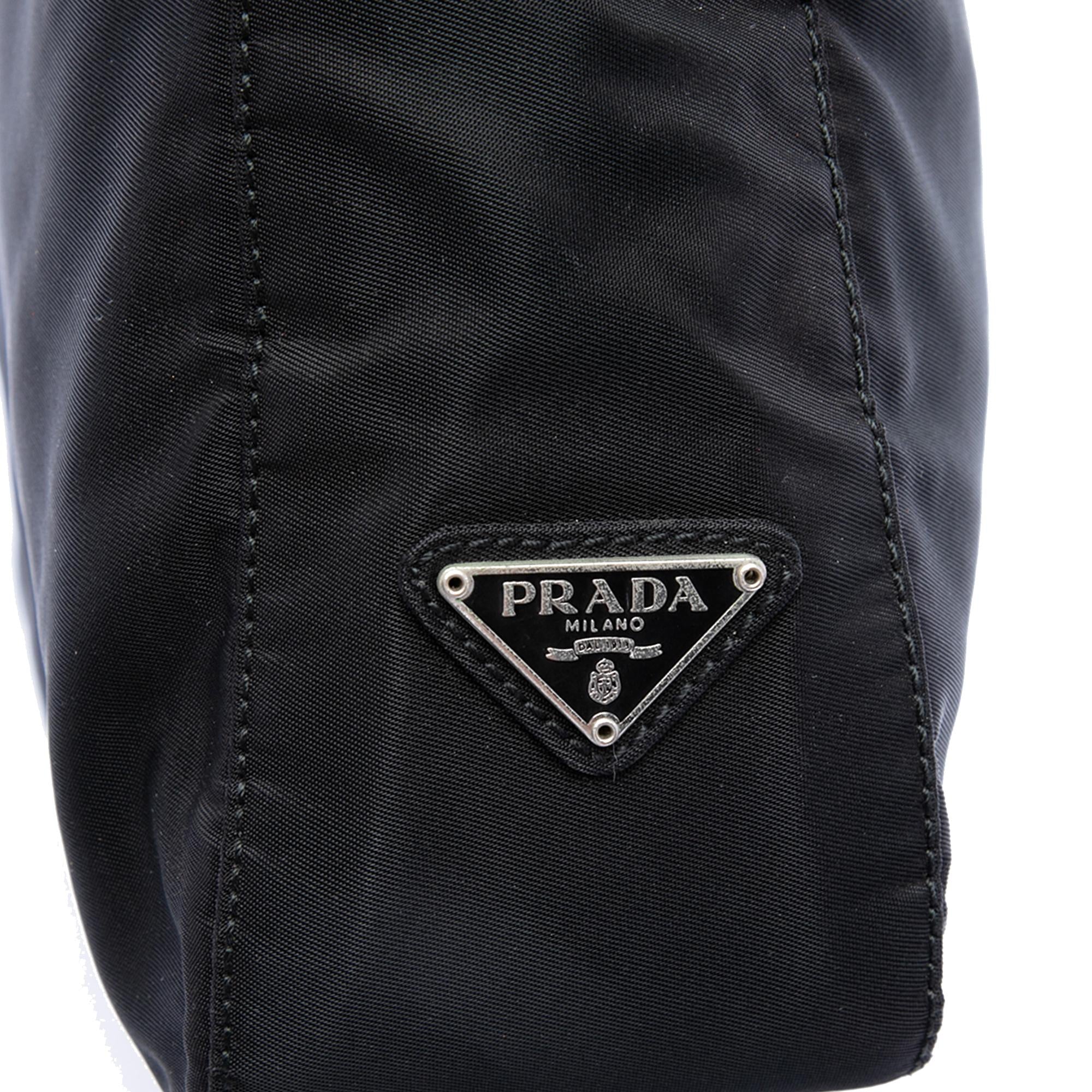 Prada Tessuto Metal Handle Bag
