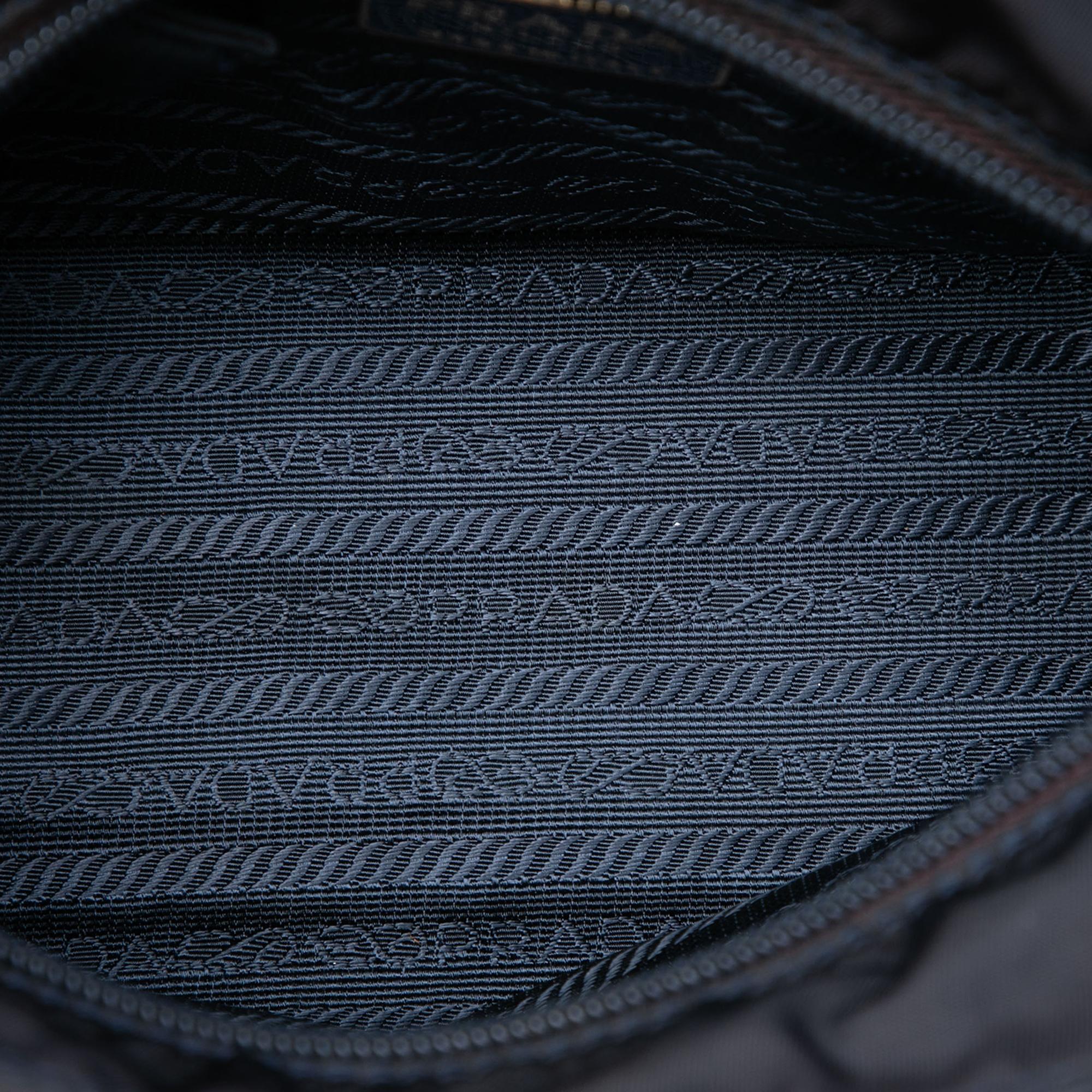 Prada Tessuto Metal Handle Bag