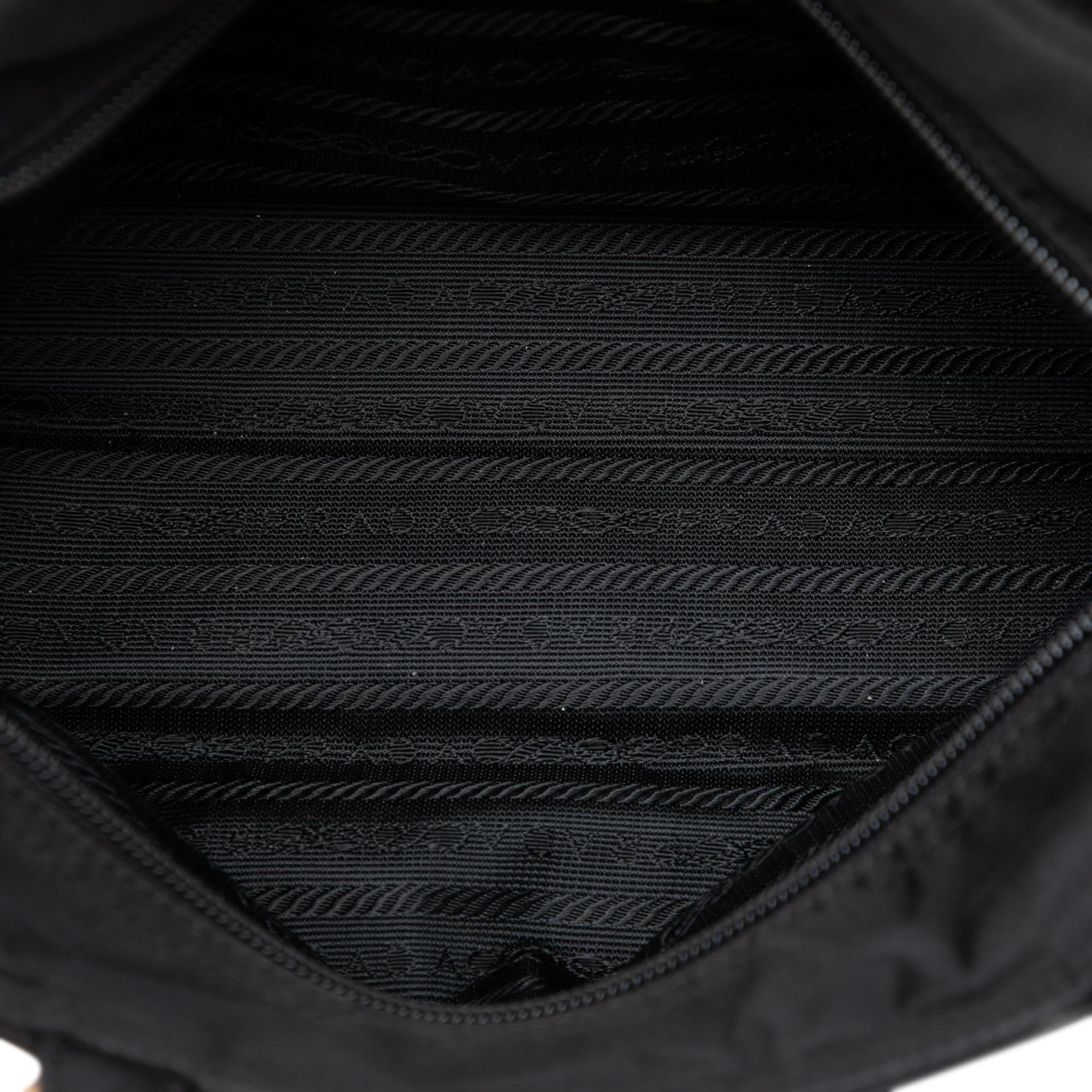 Prada Tessuto Metal Handle Bag