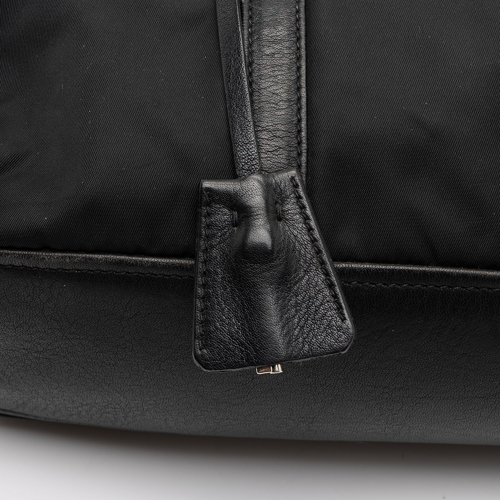 Prada Tessuto Pushlock Foldover Satchel (SHF-npkPQP)