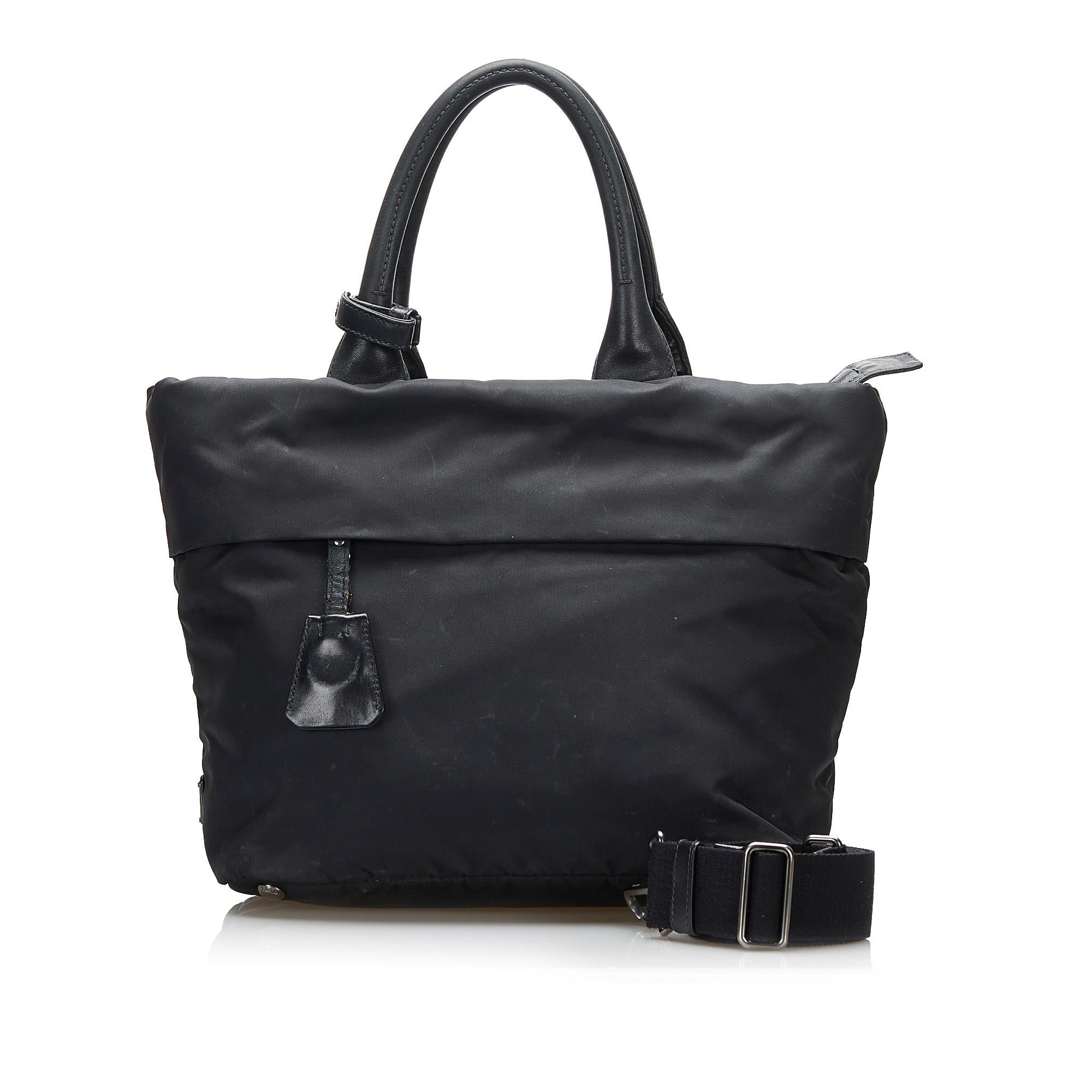 Prada Tessuto Reversible Satchel (SHG-ulU4Wd)