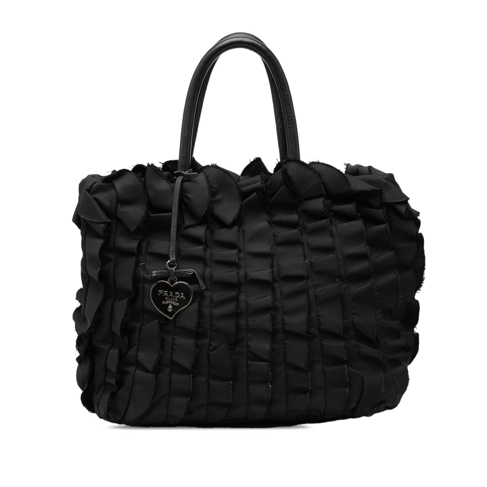 Prada Tessuto Ruffle Tote
