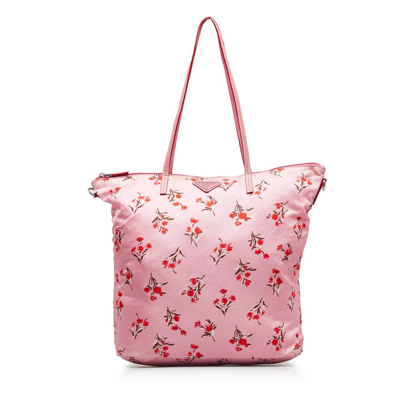 Prada Tessuto Stampato Floral Tote Bag (SHG-UzoEnp)