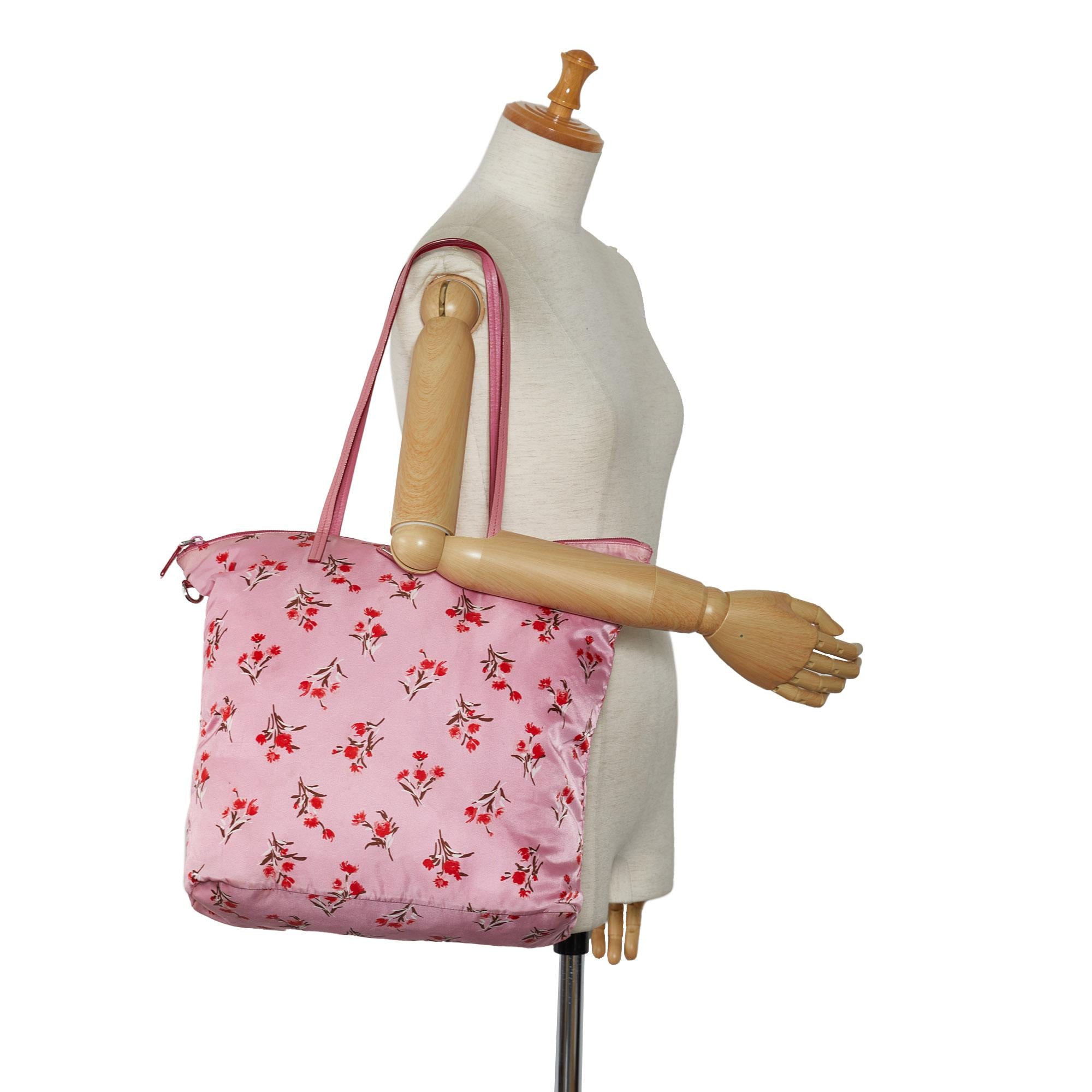 Prada Tessuto Stampato Floral Tote Bag (SHG-UzoEnp)