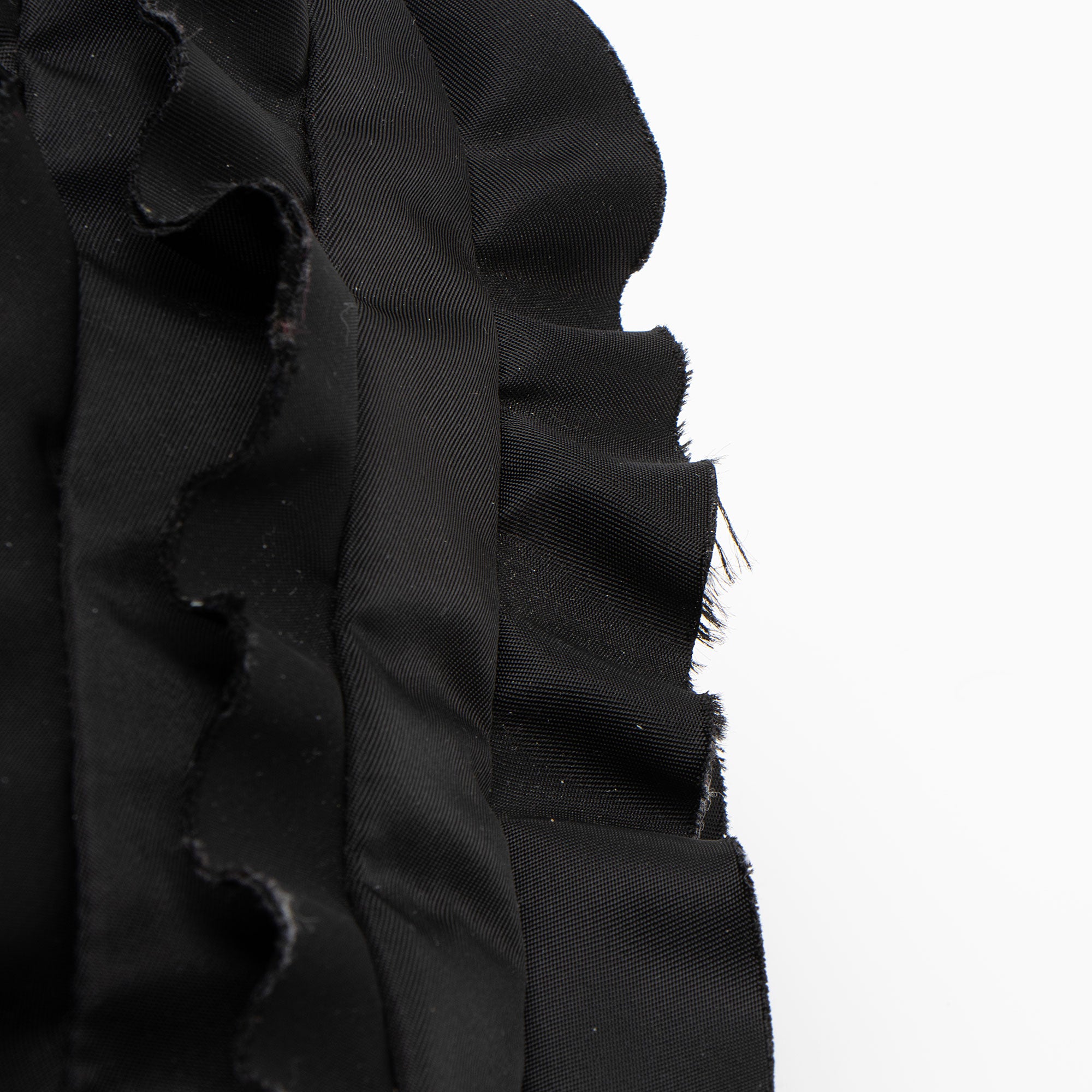 Prada Tessuto Vernice Ruffled Chain Tote