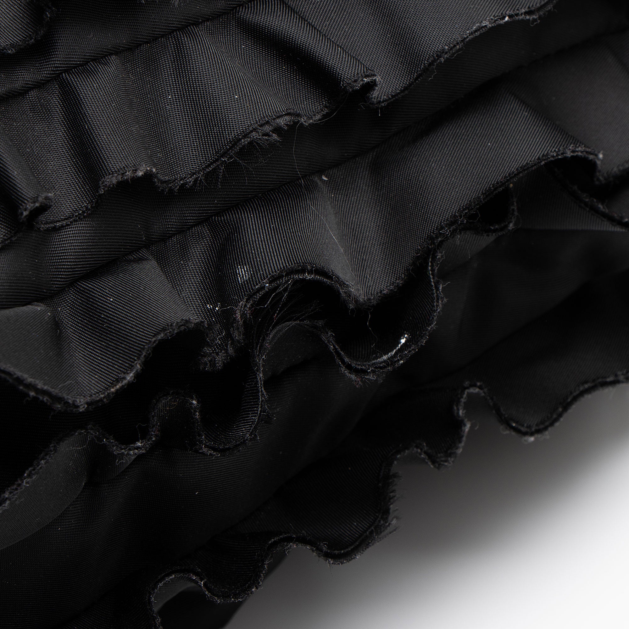 Prada Tessuto Vernice Ruffled Chain Tote