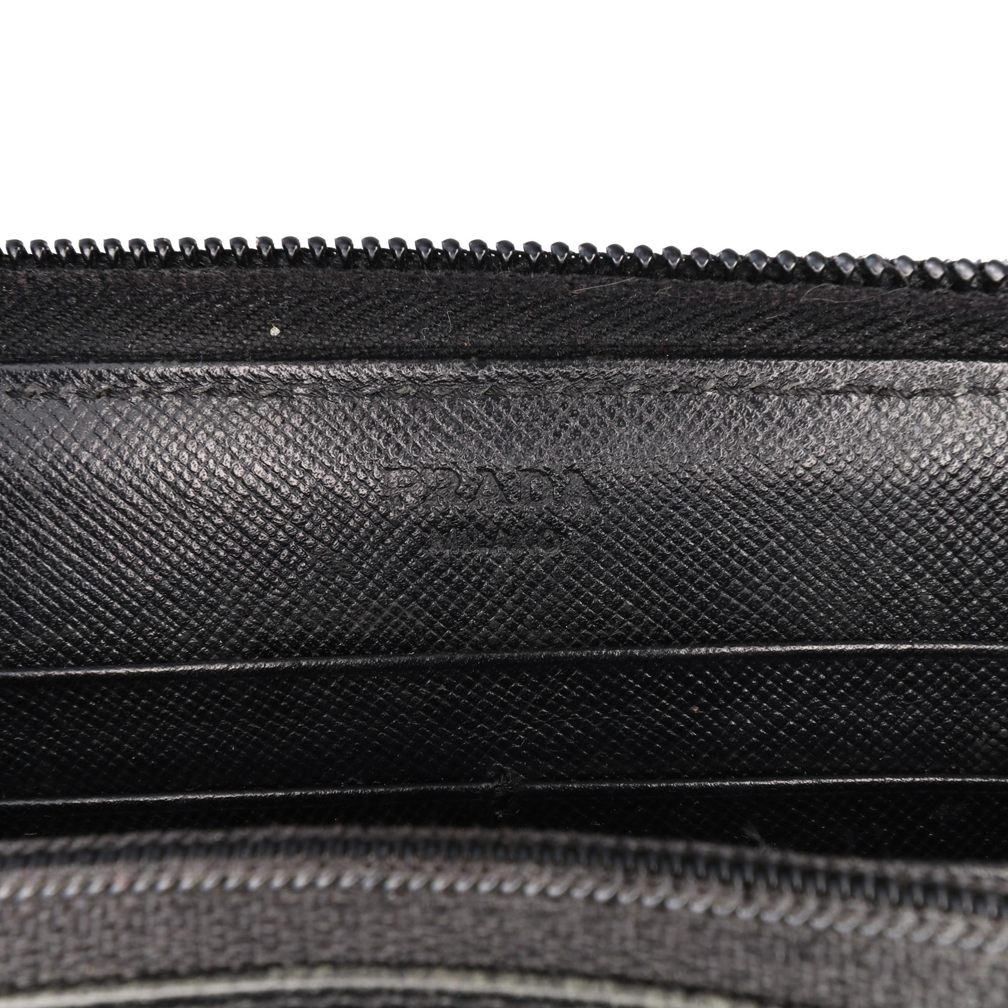 Prada Tessuto Zip Around Long Wallet