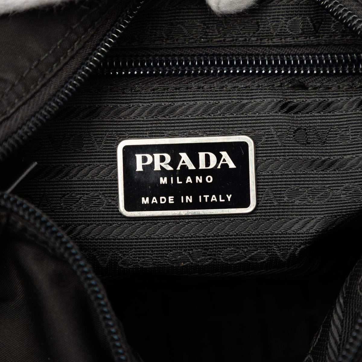 Prada Tessuto Zip Buckle Messenger Bag