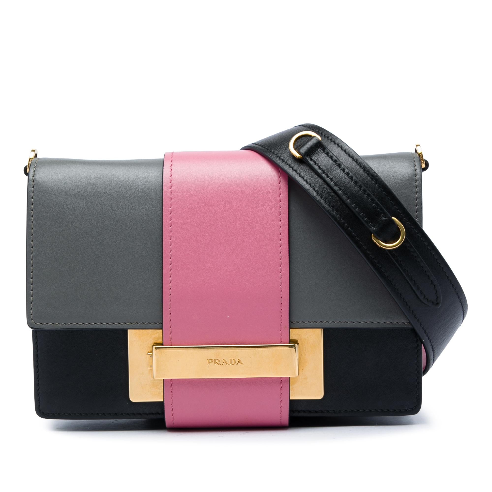 Prada Tricolor City Calf Ribbon Crossbody