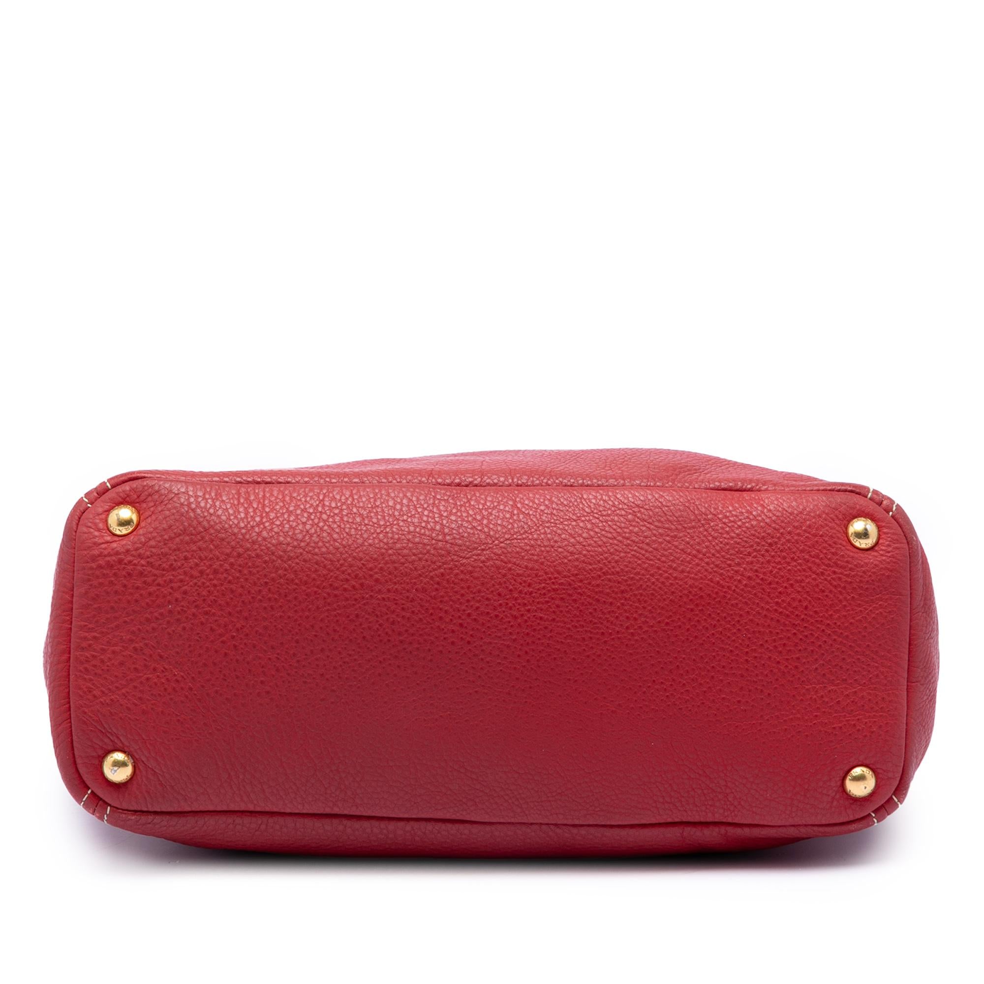 Prada VItello Daino Double Pocket Tote