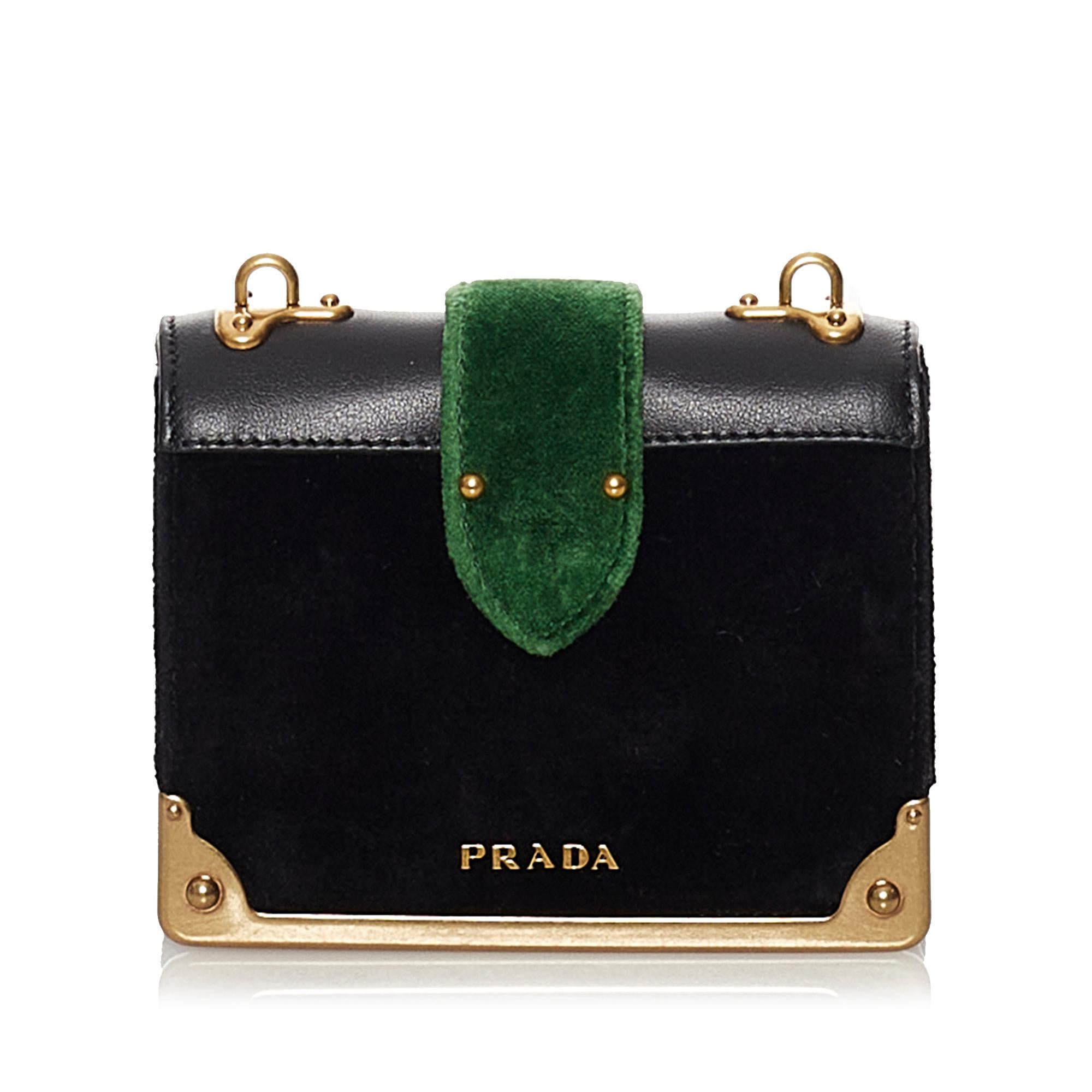 Prada Velluto Micro Cahier Crossbody Bag (SHG-32581)
