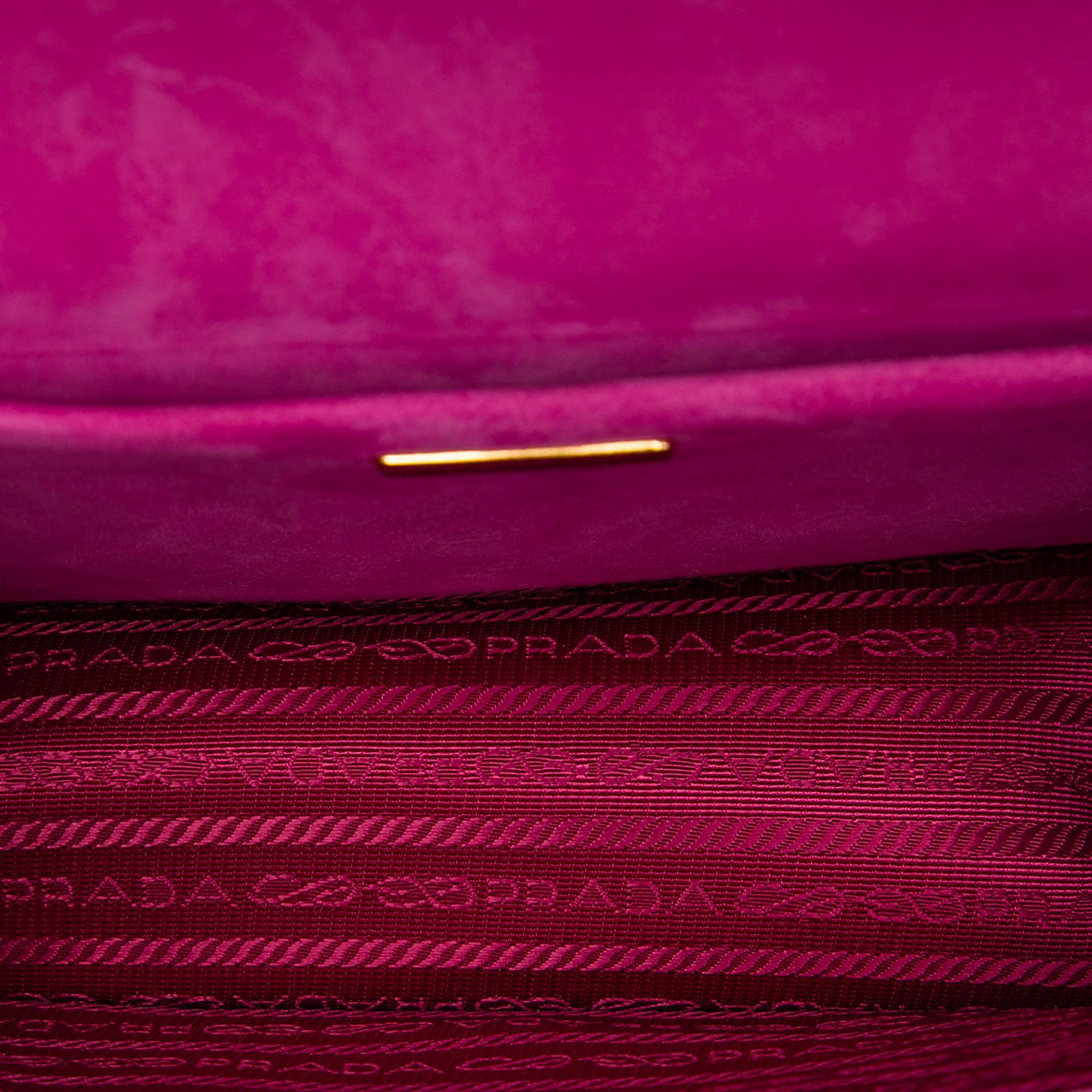 Prada Velluto Ricamo Trompe L'oeil Cahier Crossbody