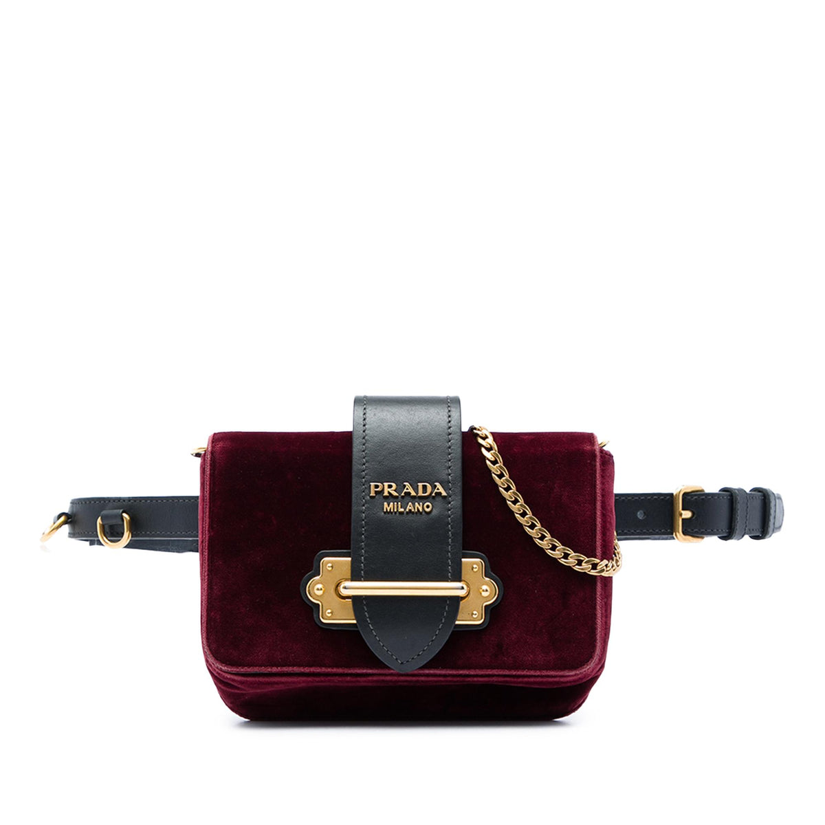 Prada Velvet Cahier Convertible Belt Bag