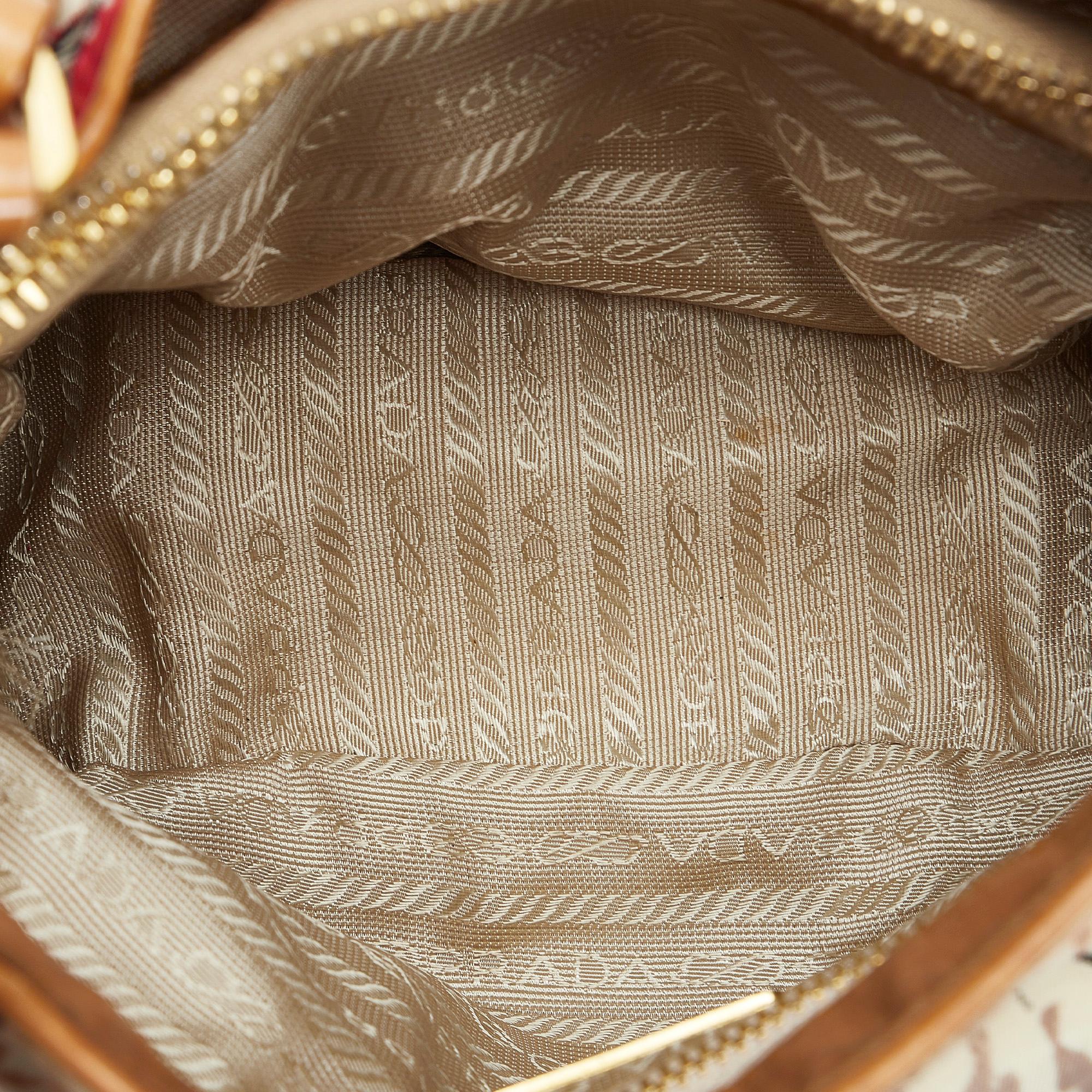 Prada Venice Watercolor Canvas Shoulder Bag (SHG-edyuc2)