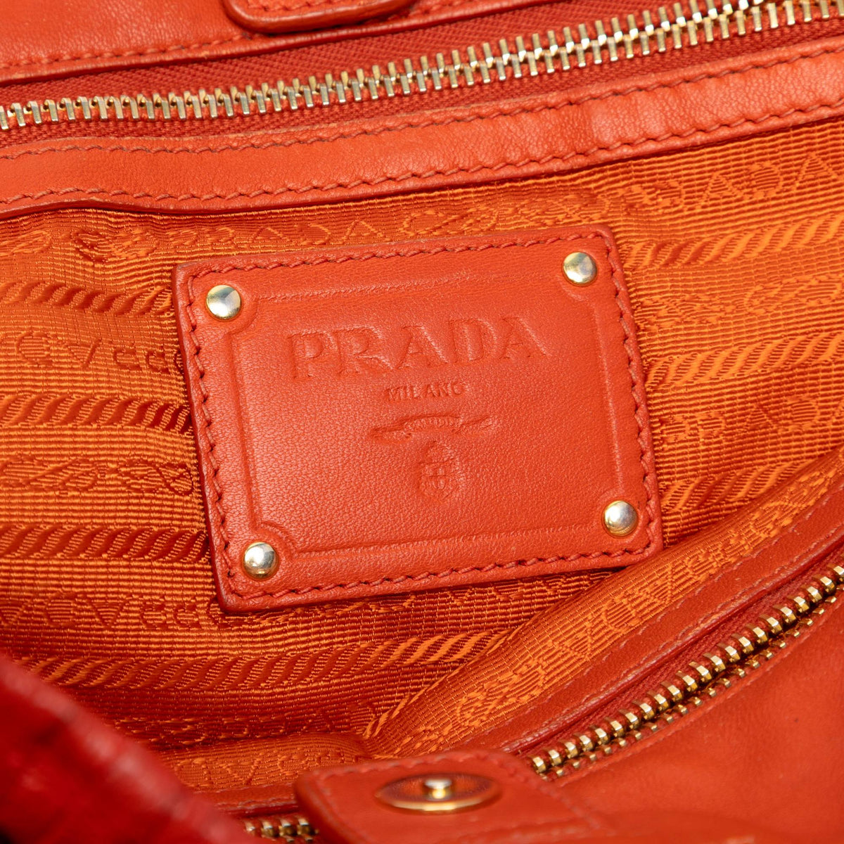 Prada Vernice Gaufre Chain Tote