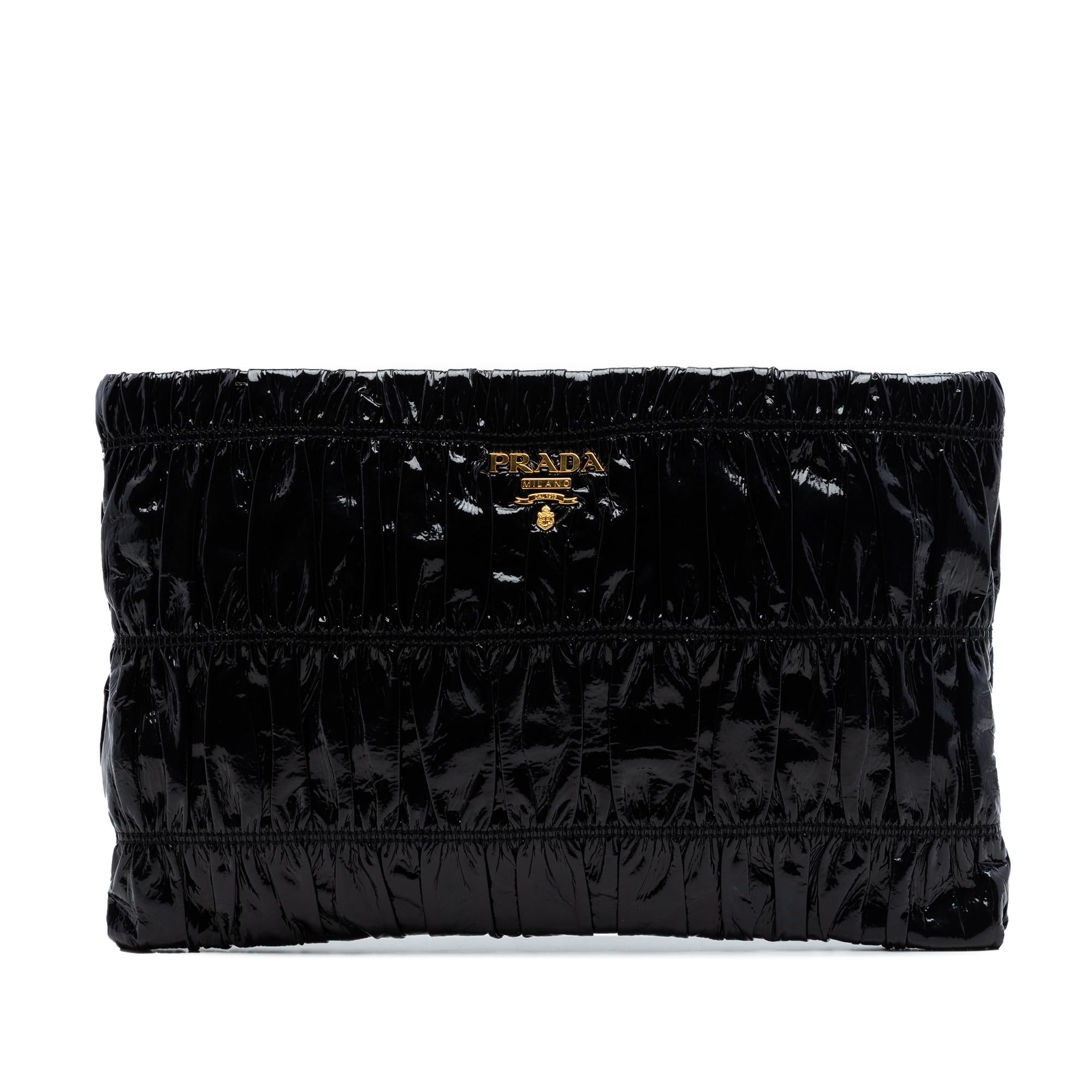 Prada Vernice Gaufre Clutch