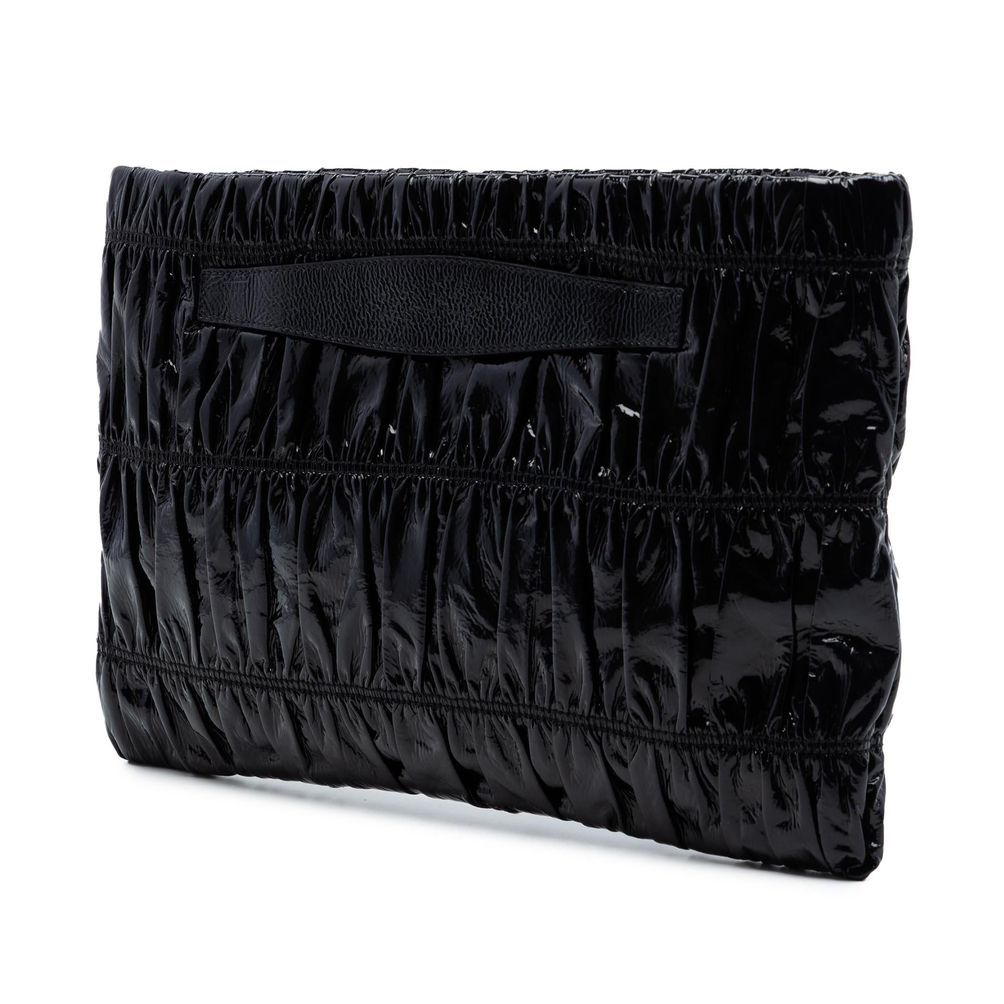 Prada Vernice Gaufre Clutch