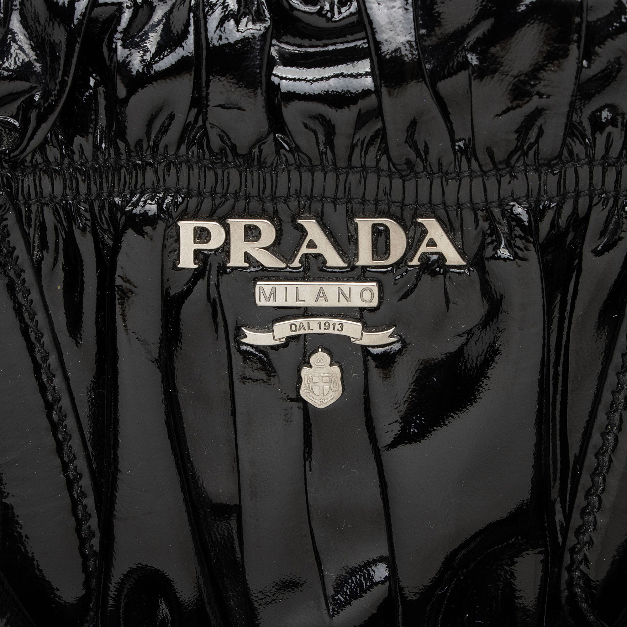 Prada Vernice Gaufre Large Satchel