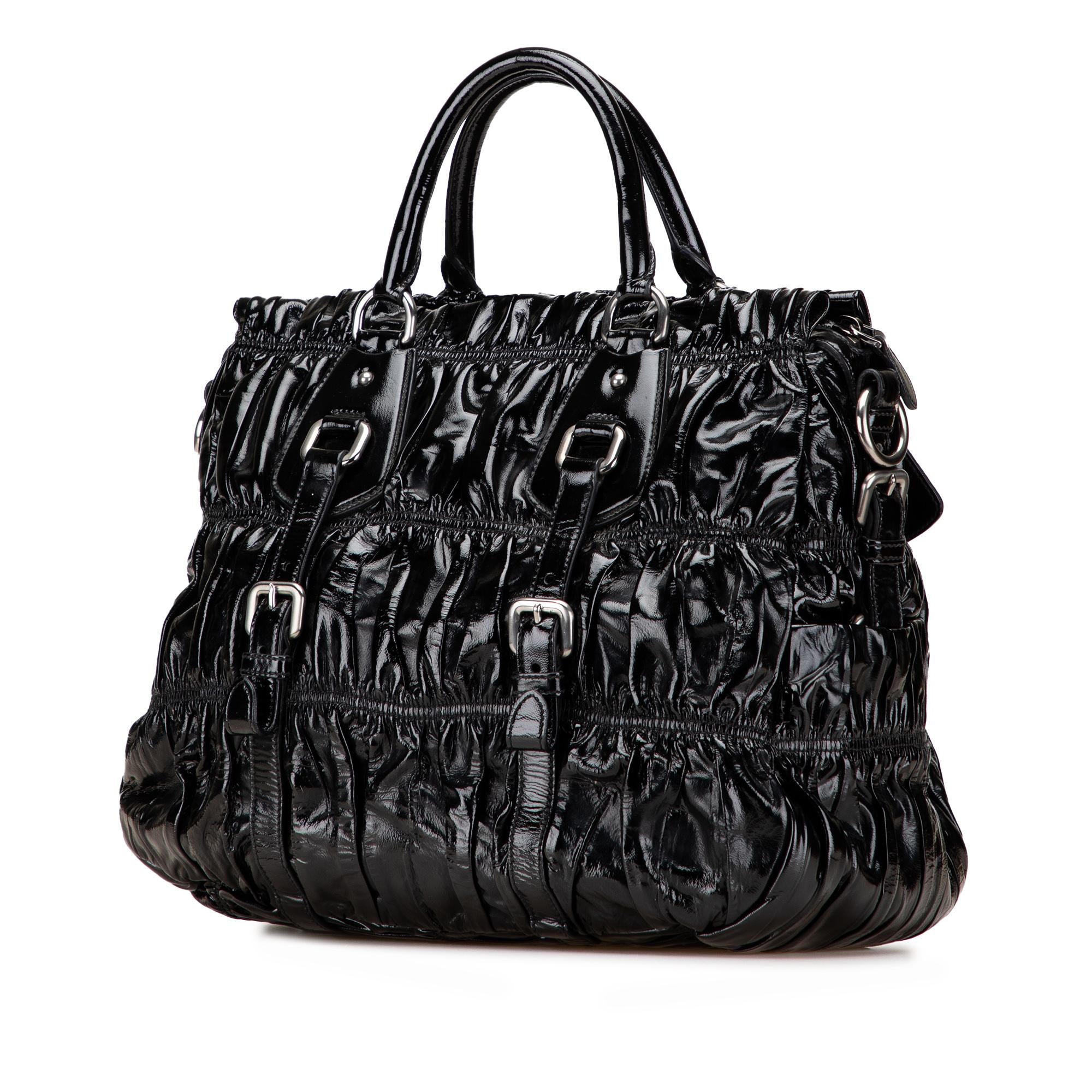 Prada Vernice Gaufre Satchel