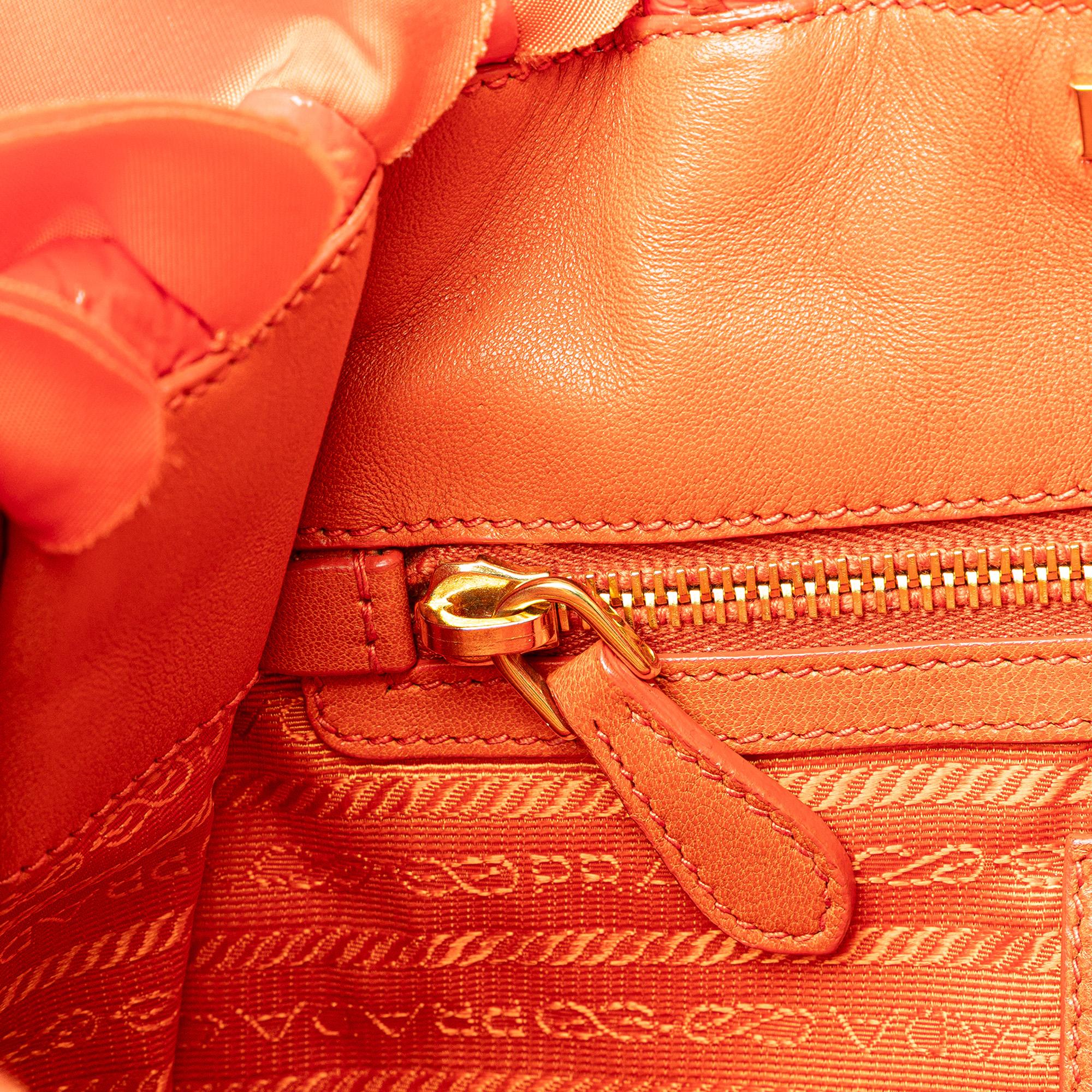 Prada Vernice and Tessuto Ruffle Tote