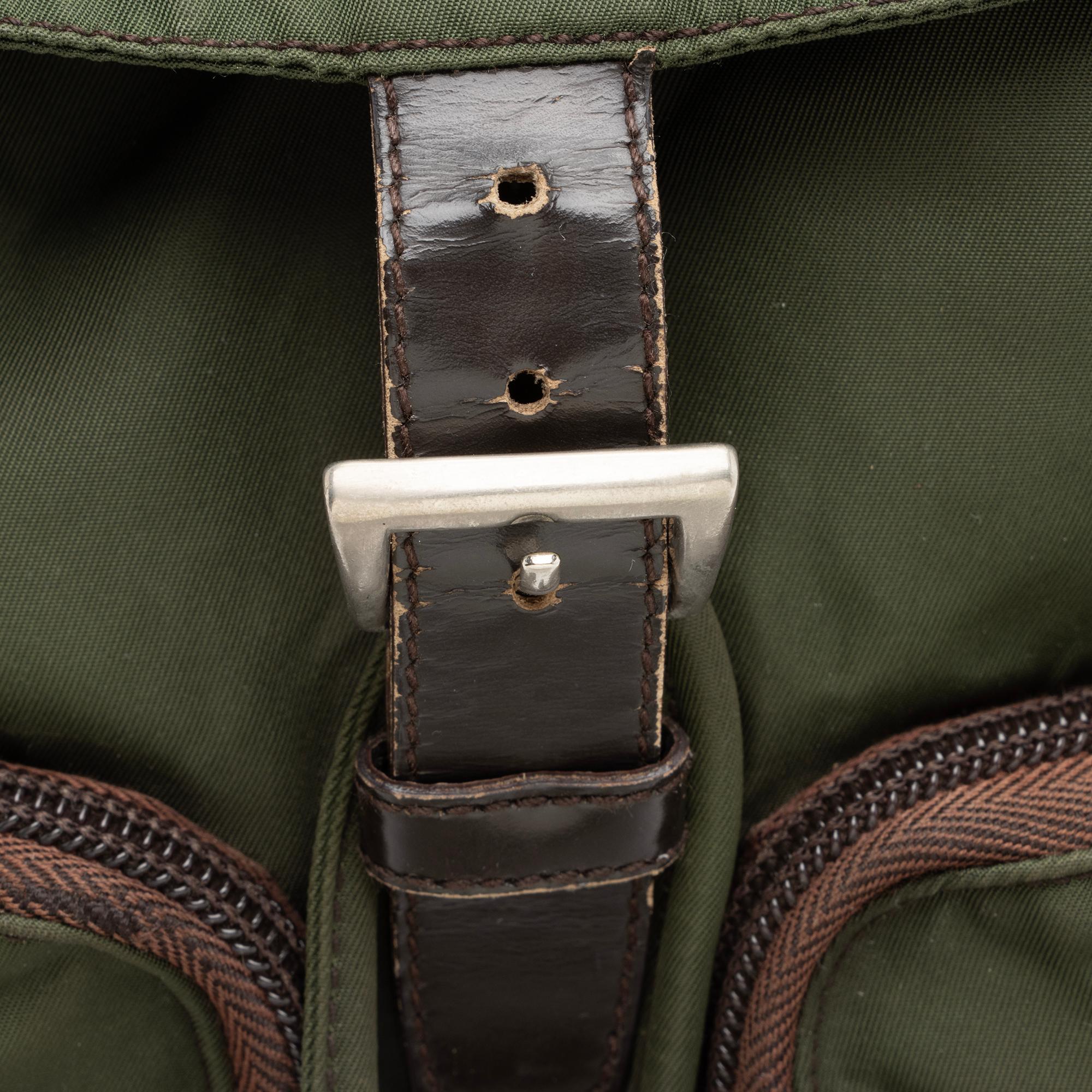 Prada Vintage Tessuto Double Pocket Small Backpack (SHF-23923)