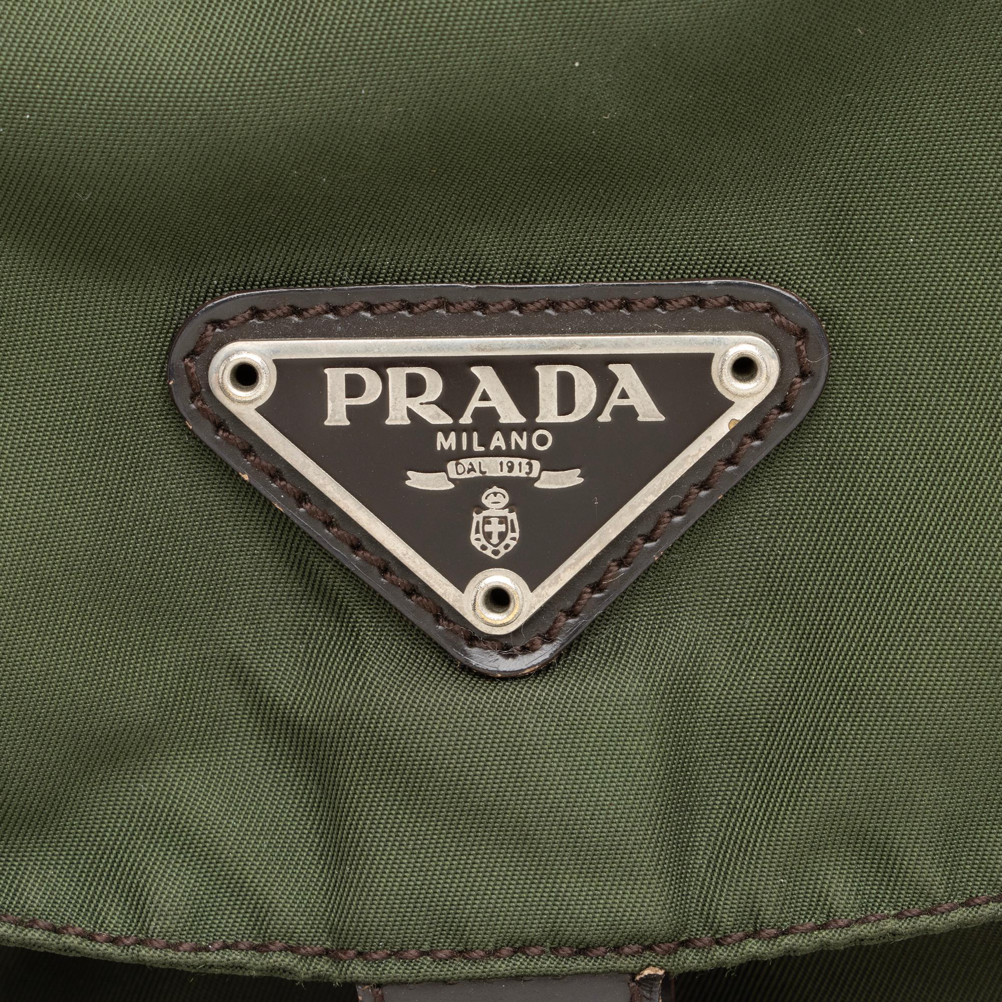 Prada Vintage Tessuto Double Pocket Small Backpack (SHF-23923)