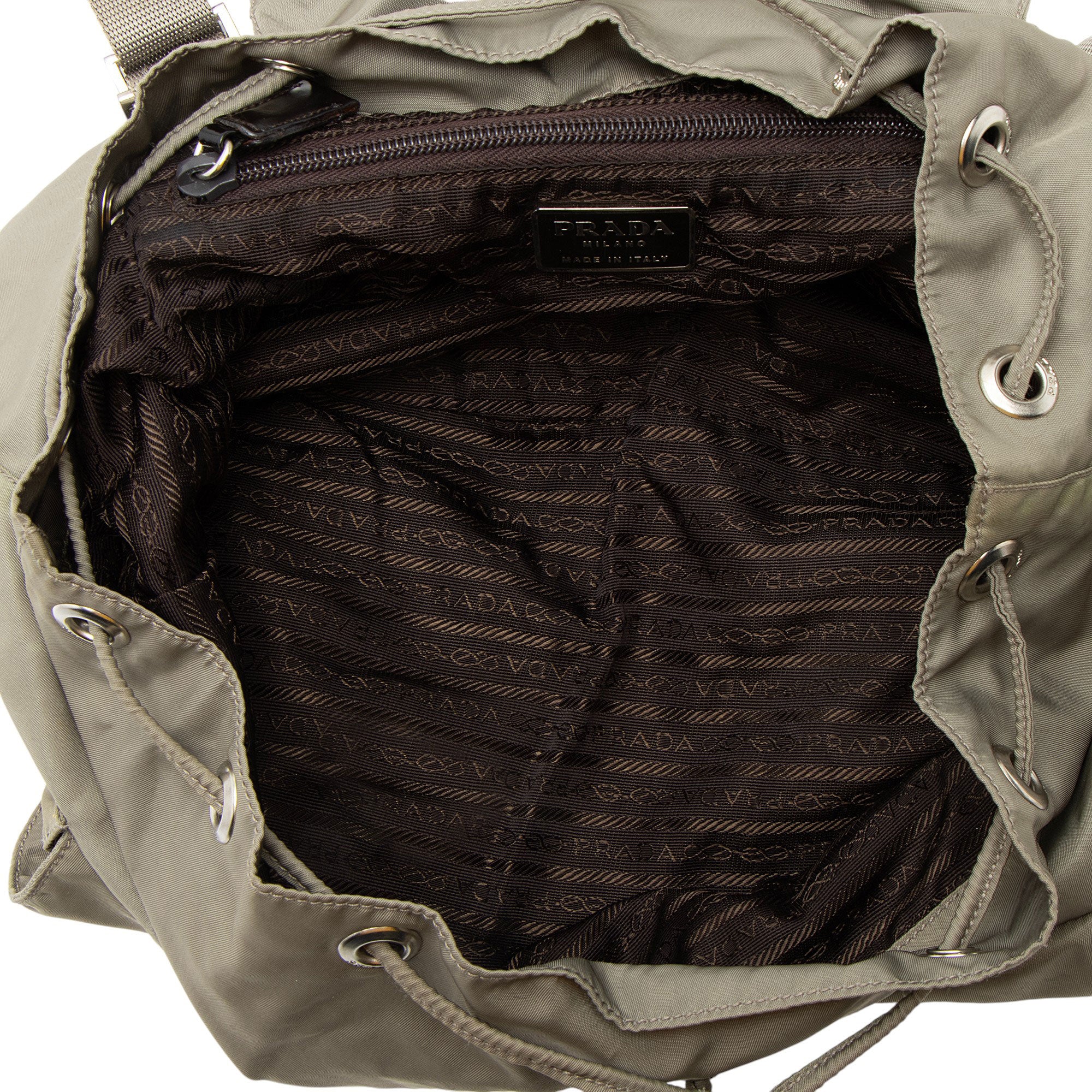 Prada Vintage Tessuto Double Pocket Small Backpack