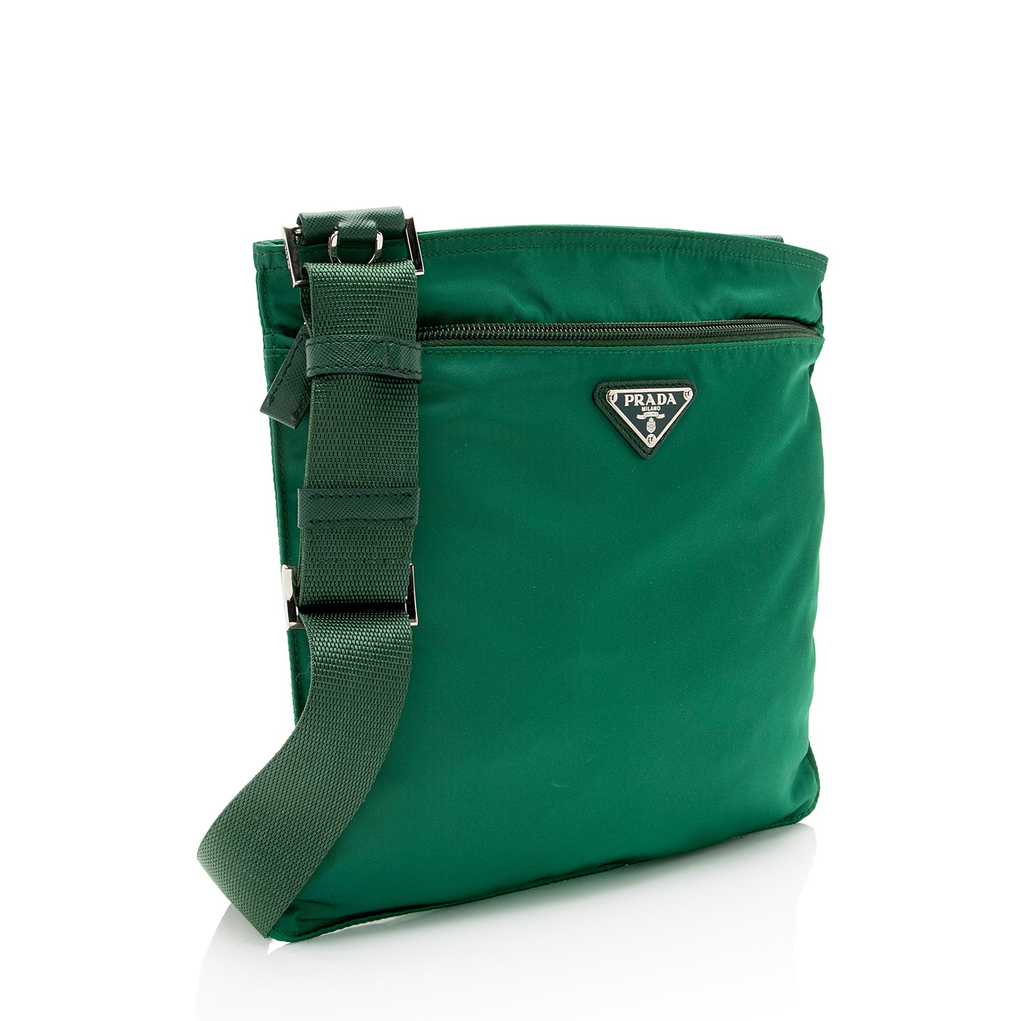 Prada Vintage Tessuto Zip Messenger