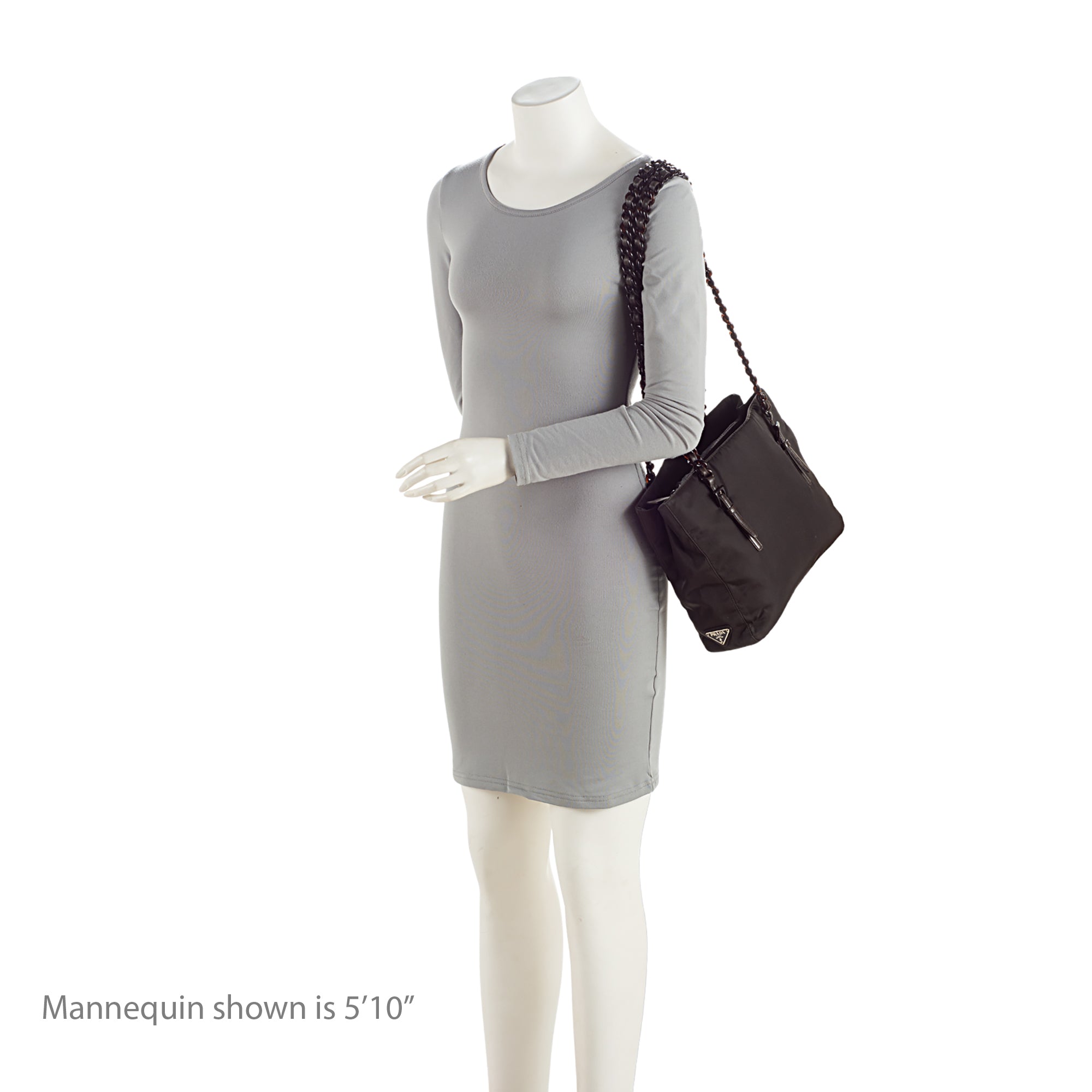 Prada Vintage Tessuto Plastic Chain Small Tote (SHF-f5lib6)