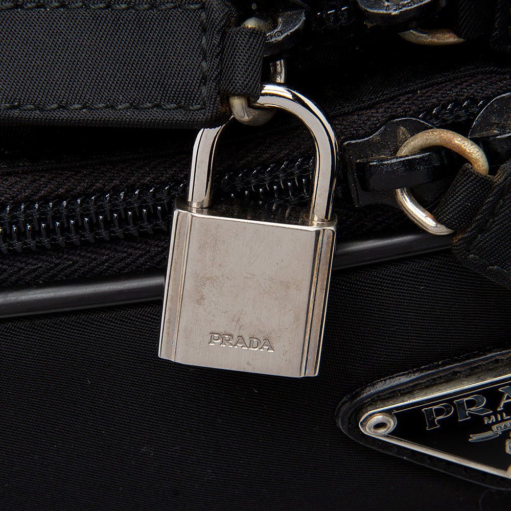 Prada Vintage Tessuto Travel Zip Around Tote (SHF-12393)