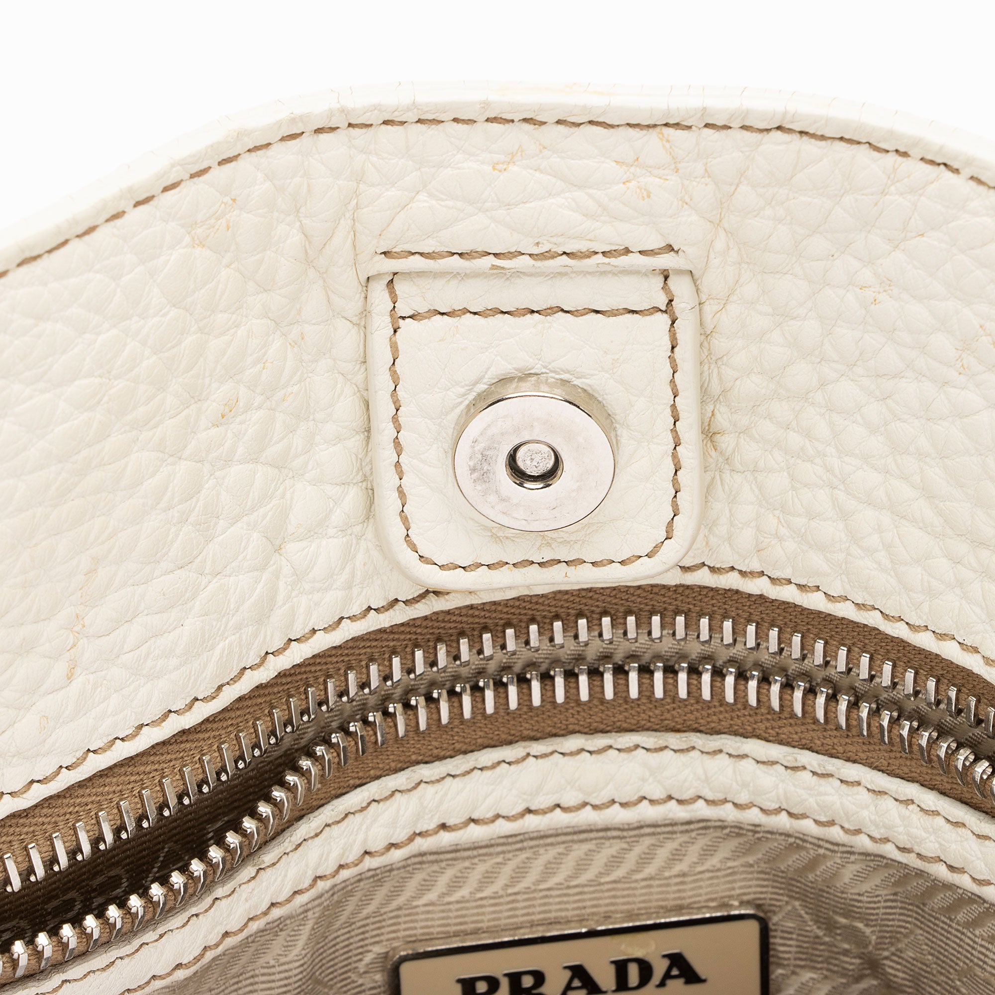 Prada Vitello Daino Braided Tote (SHF-XQ69sr)
