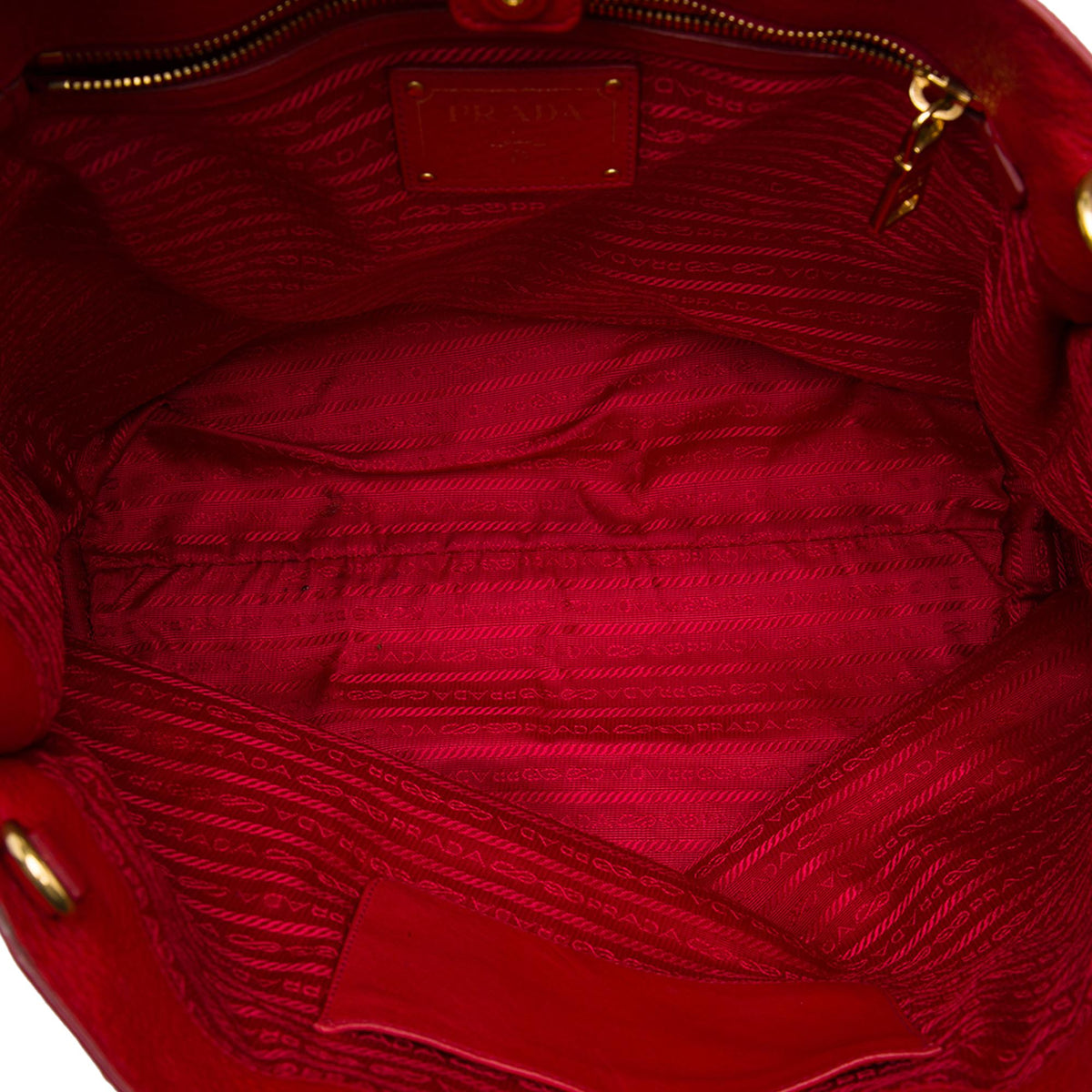 Prada Vitello Daino Canapa Logo Open Convertible Tote