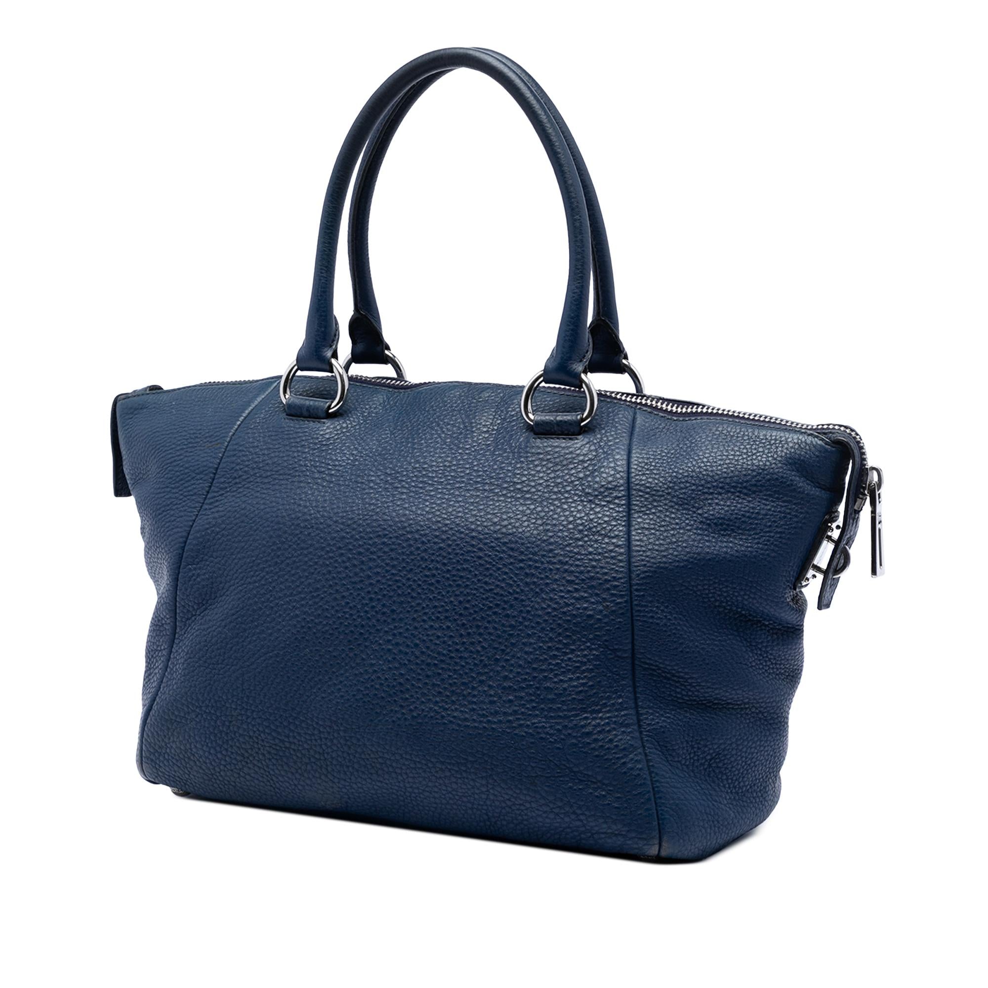 Prada Vitello Daino Double Handle Satchel