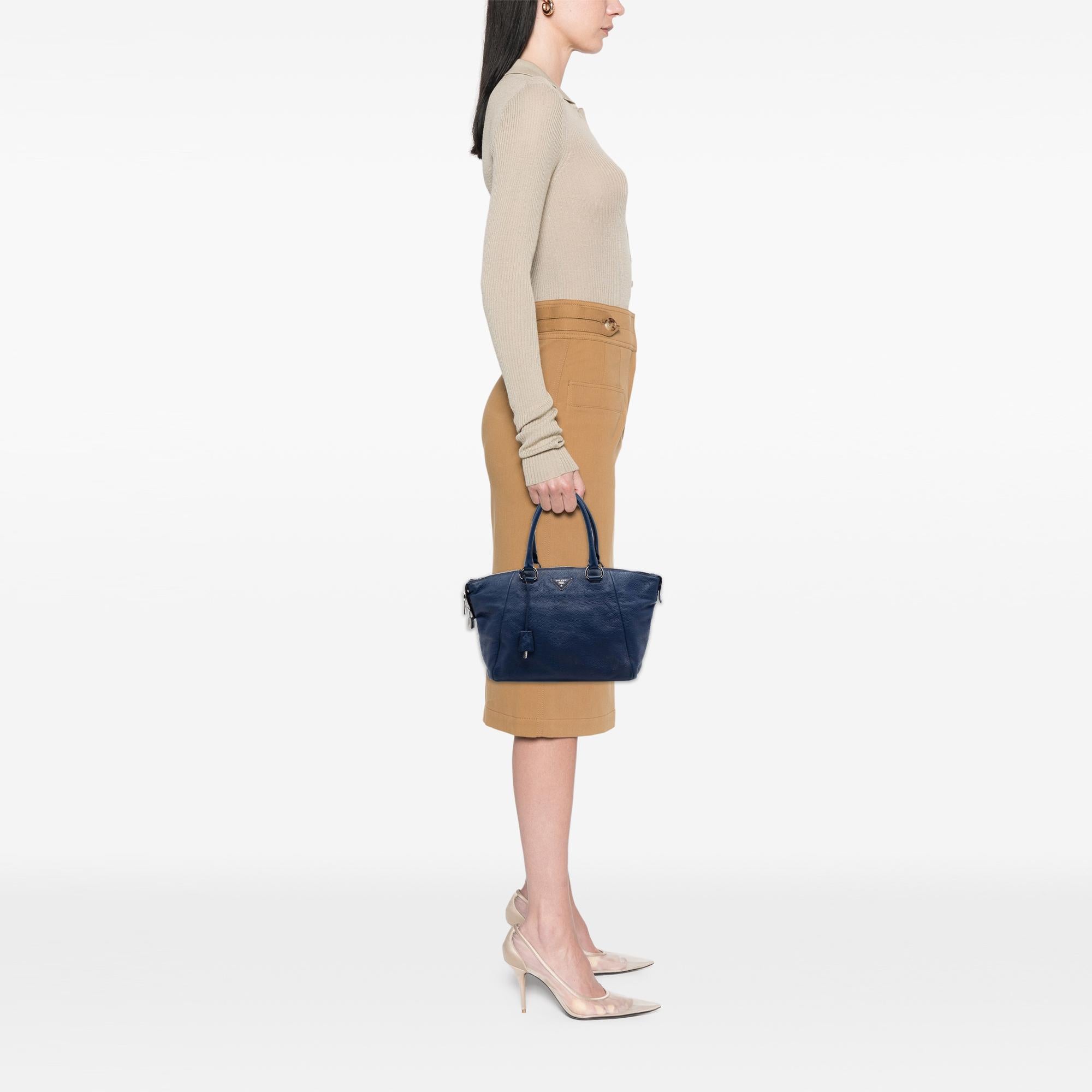 Prada Vitello Daino Double Handle Satchel